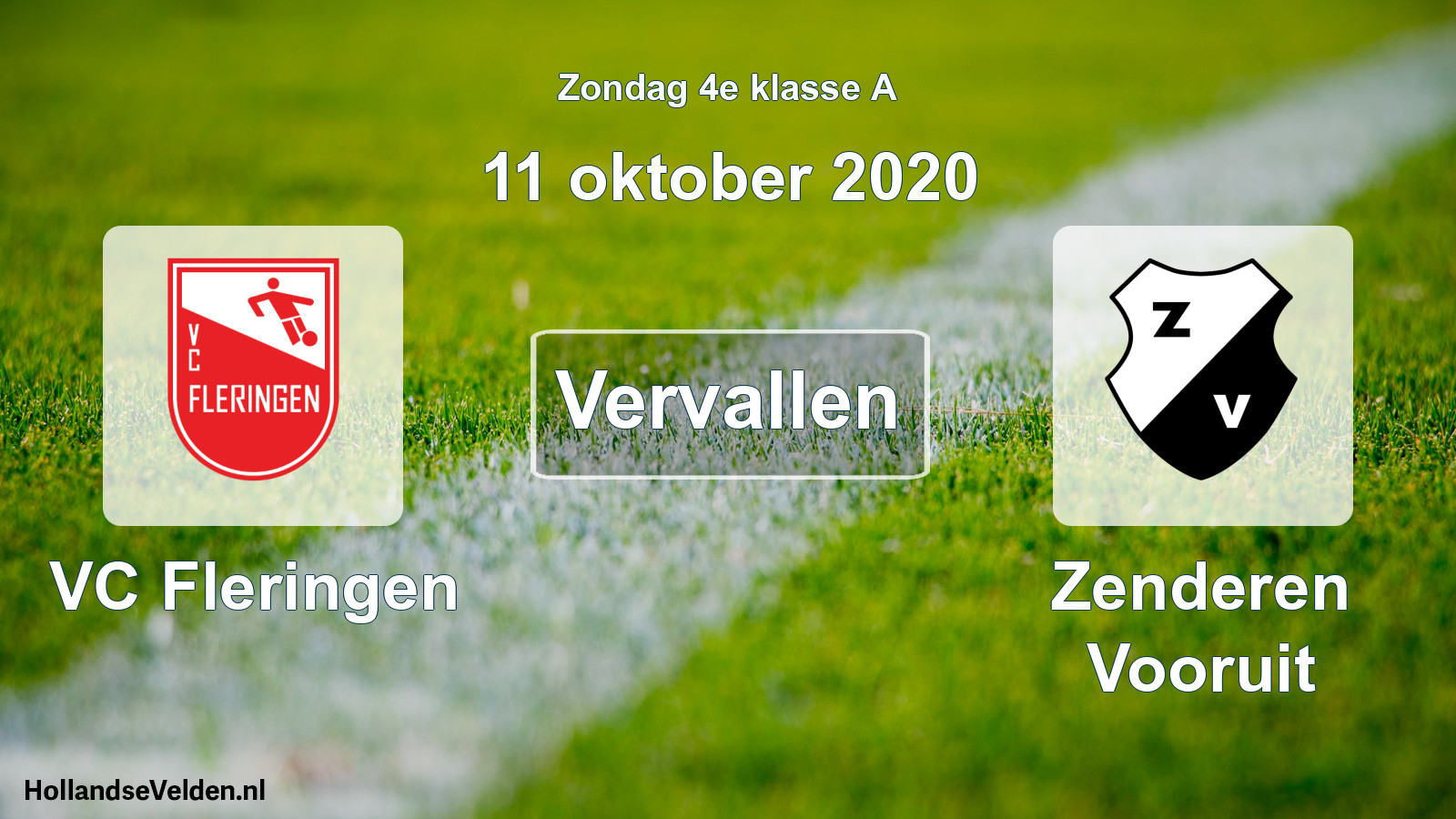 Scheduled Match: VC Fleringen - Zenderen Vooruit (11 October 2020)