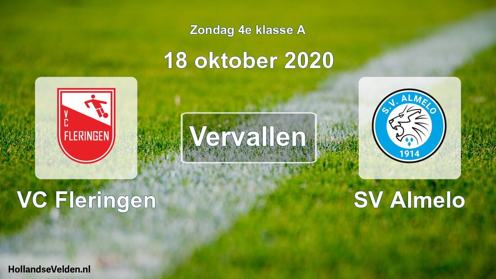 Scheduled Match: VC Fleringen - SV Almelo (18 October 2020)