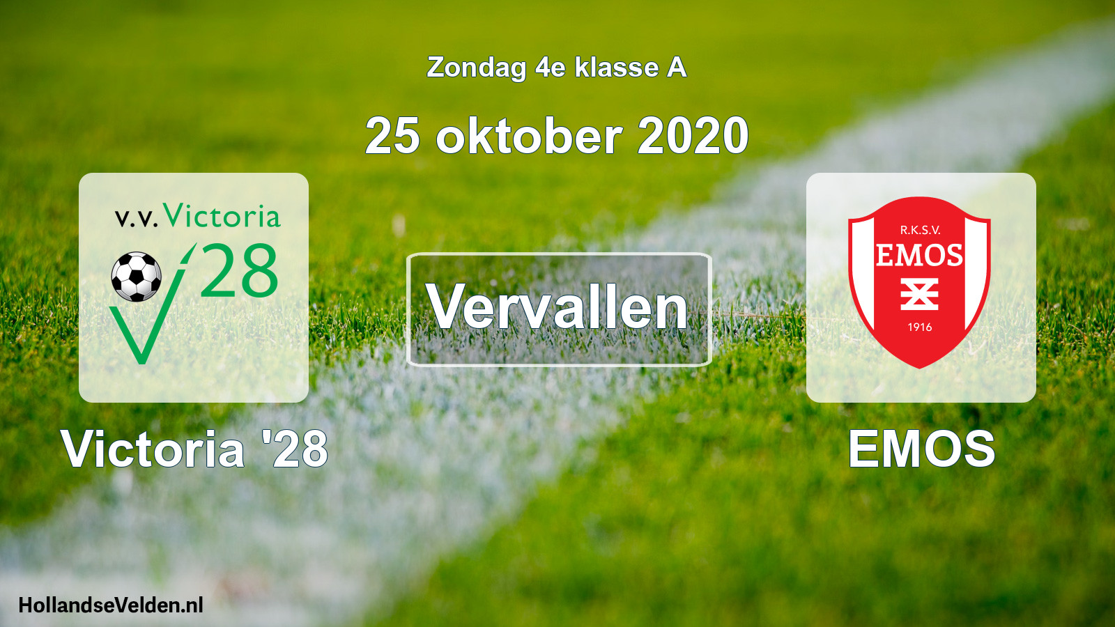 Scheduled Match: Victoria '28 - EMOS (25 October 2020)
