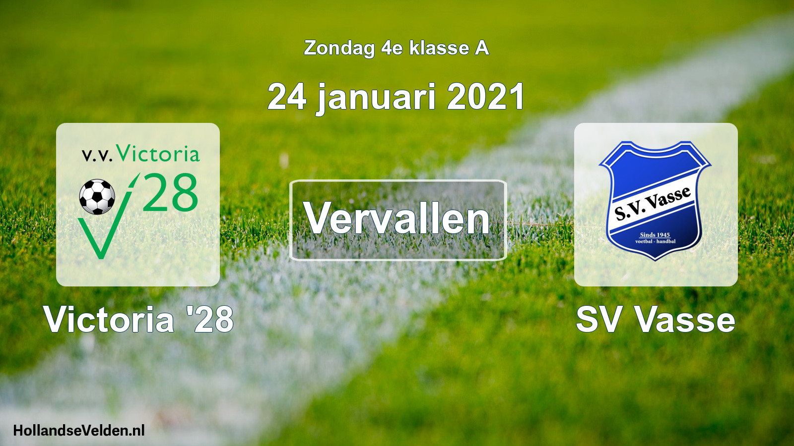 Scheduled Match: Victoria '28 - SV Vasse (24 January 2021)