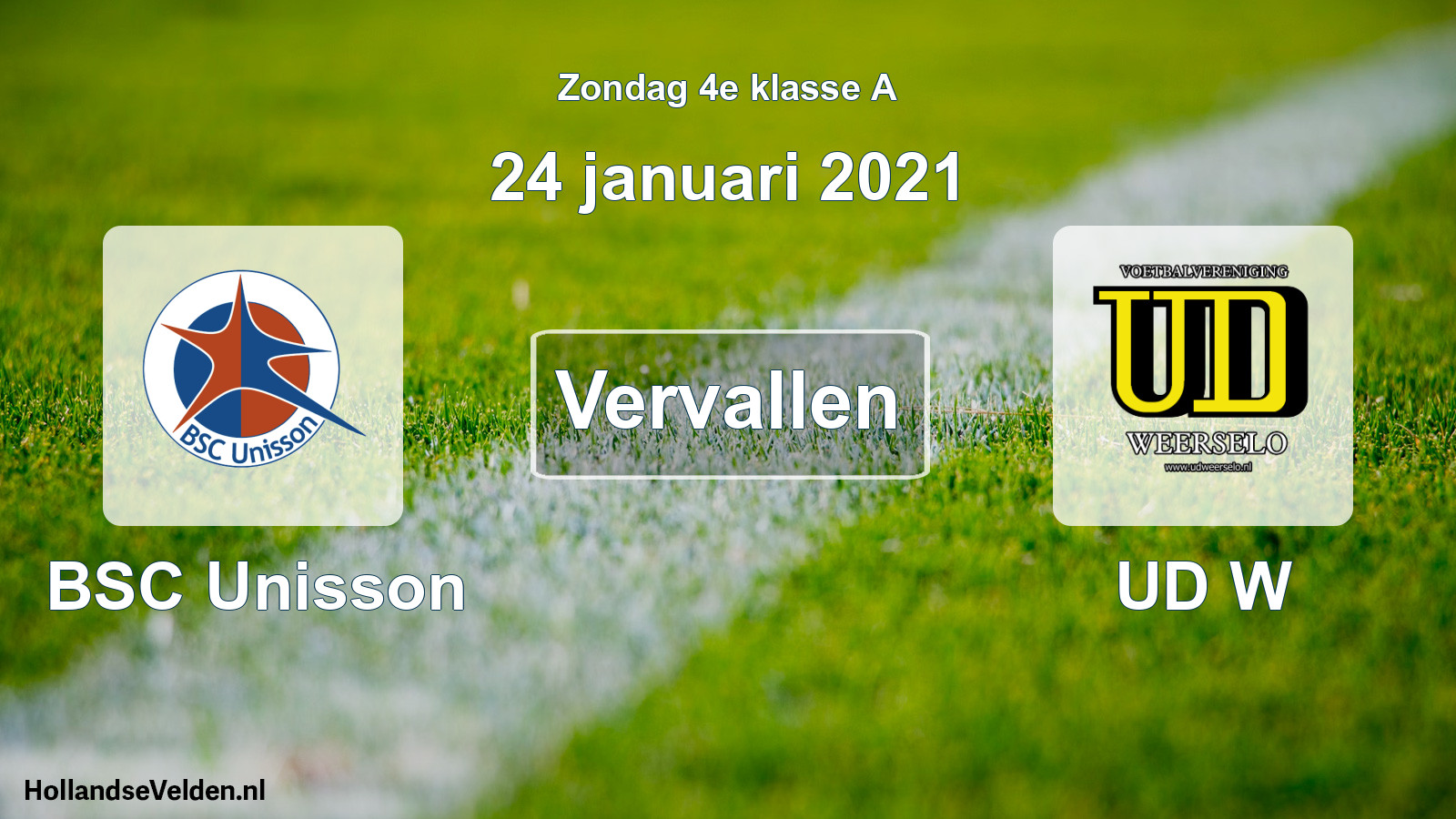 Scheduled Match: BSC Unisson - UD W (24 January 2021)