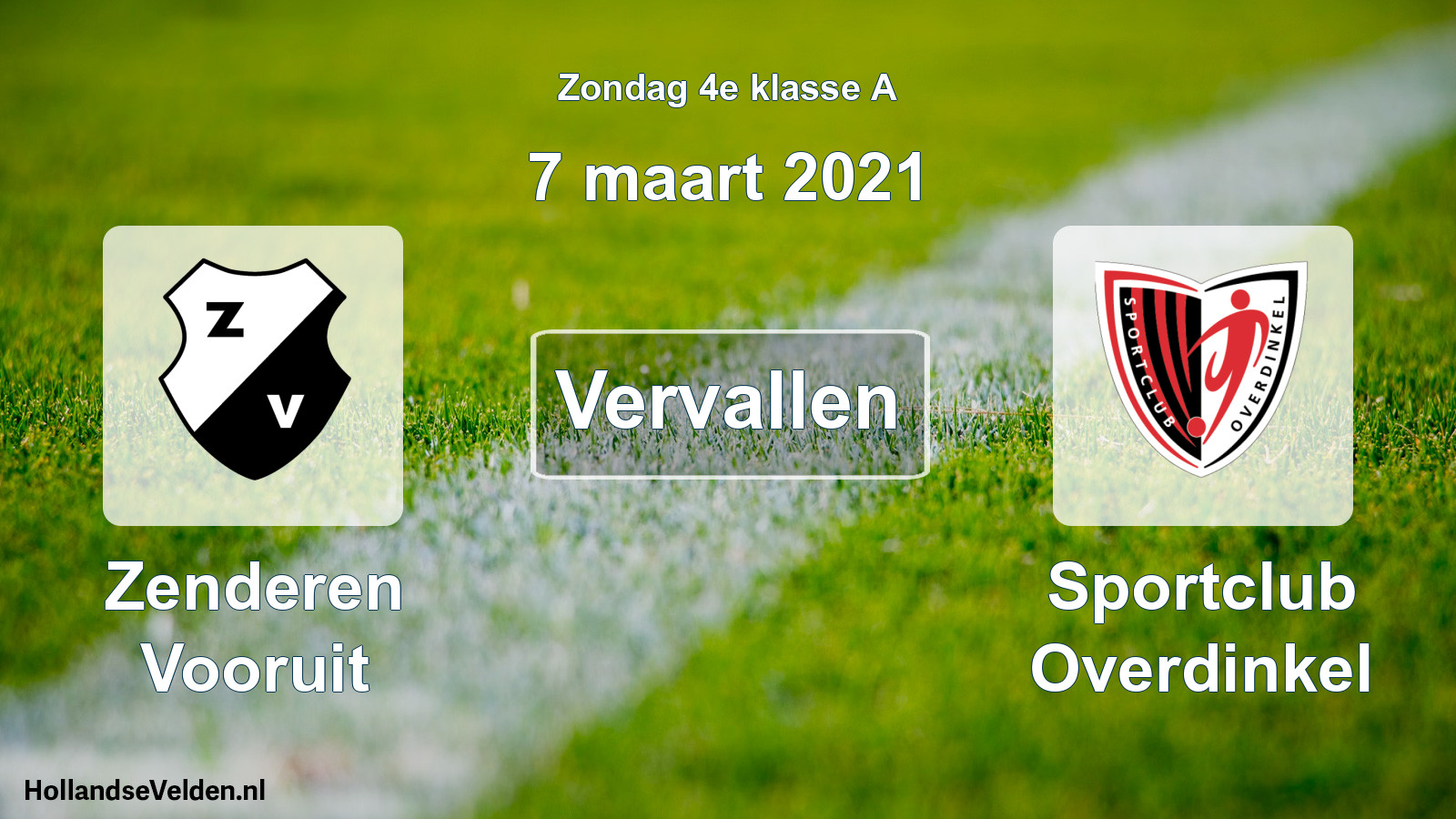 Scheduled Match: Zenderen Vooruit - Sportclub Overdinkel (7 March 2021)
