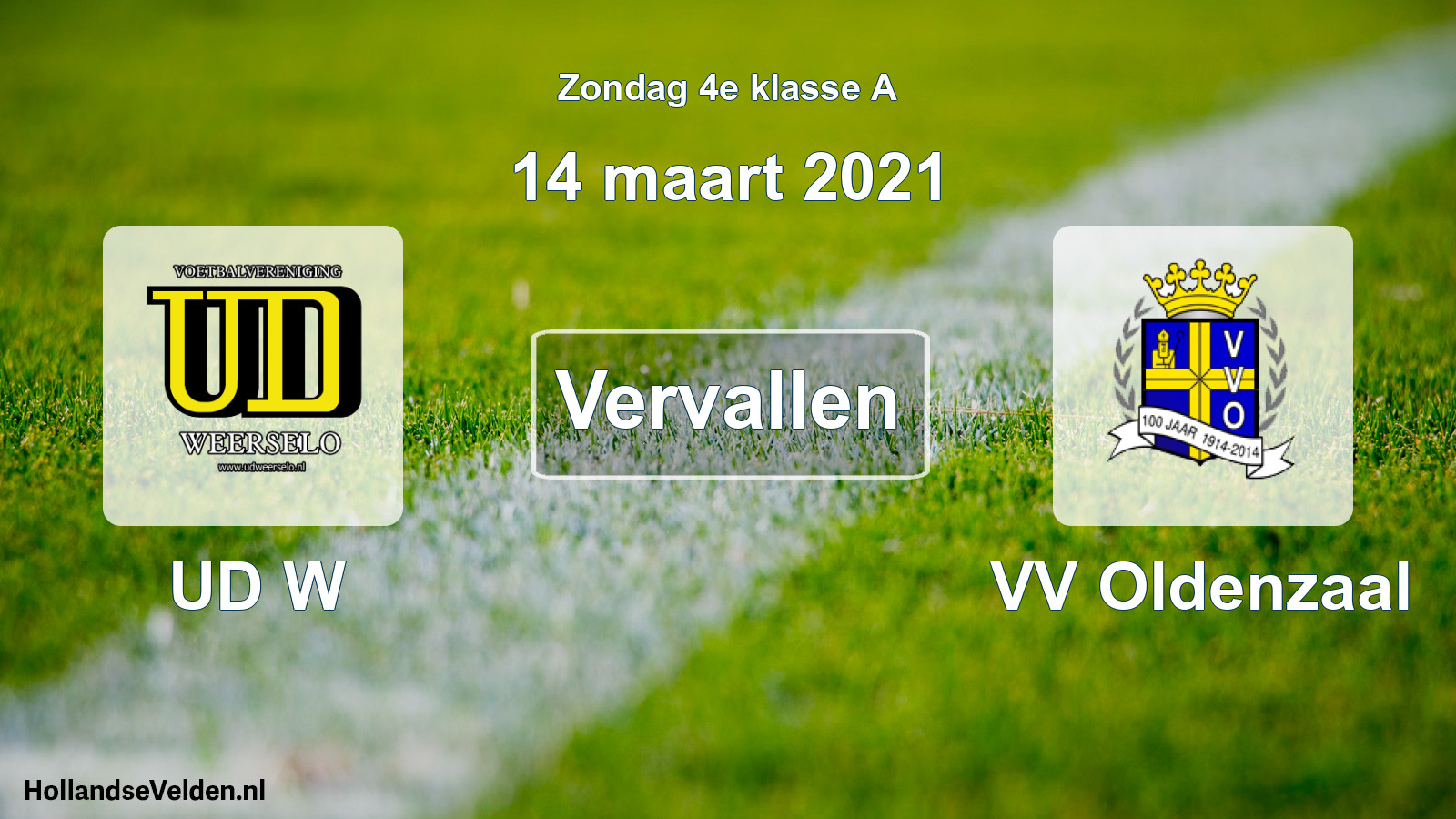 Scheduled Match: UD W - VV Oldenzaal (14 March 2021)