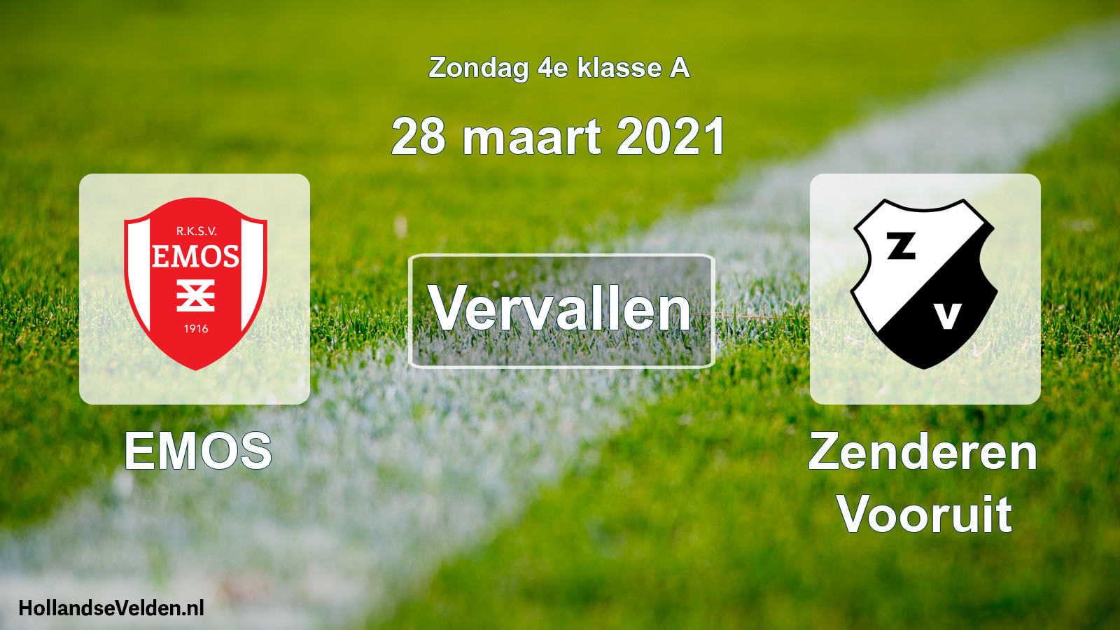 Scheduled Match: EMOS - Zenderen Vooruit (28 March 2021)