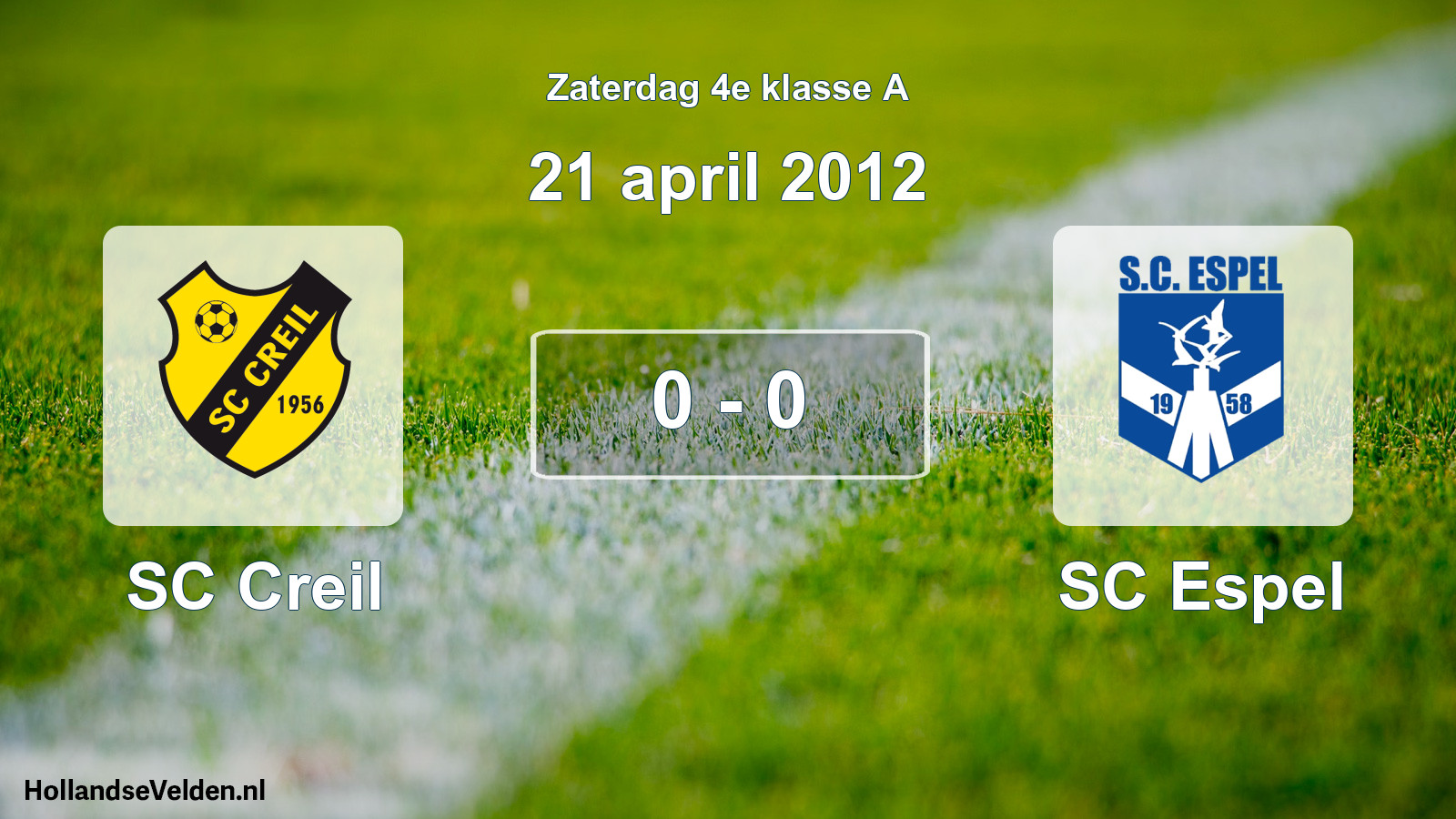 Total number of matches played: SC Creil - SC Espel 0 - 0 (21 April 2012)
