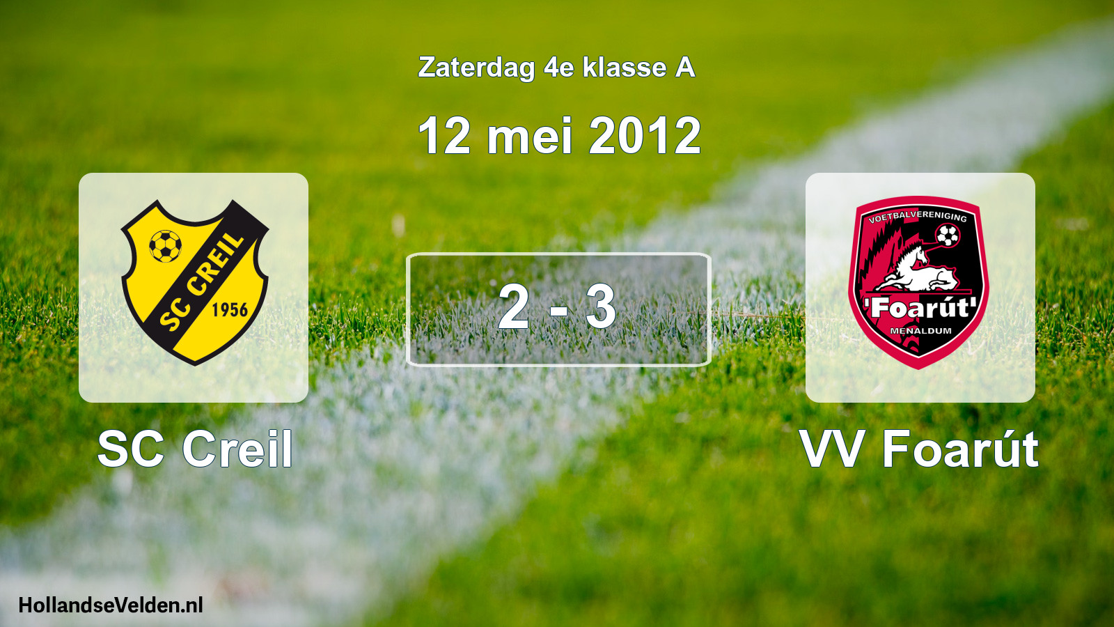 Total number of matches played: SC Creil - VV Foarút 2 - 3 (12 May 2012)