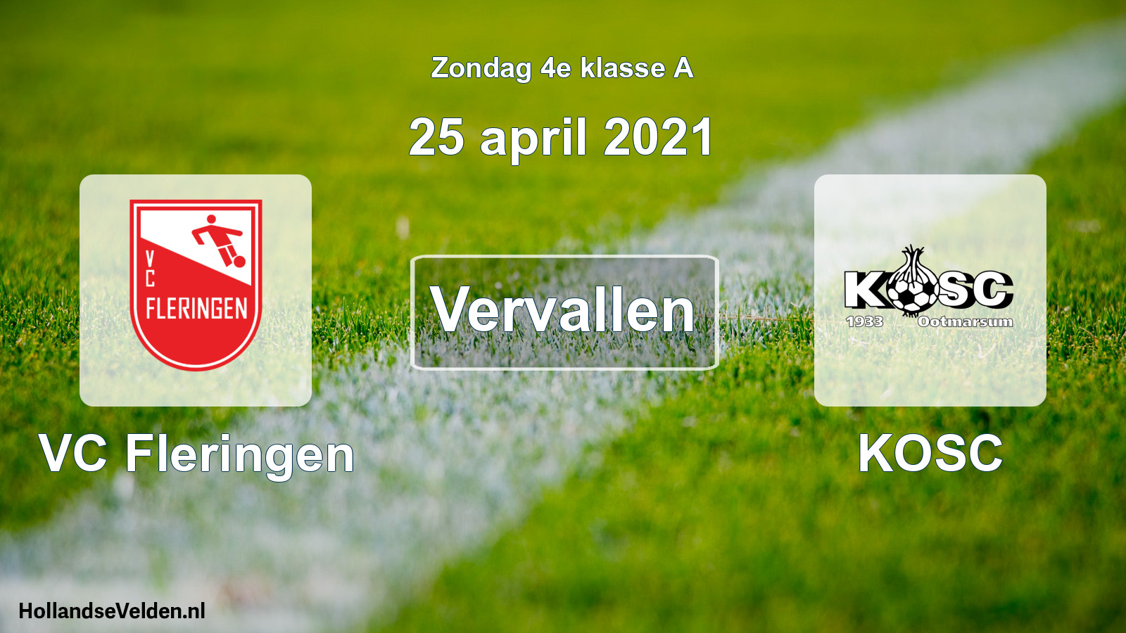 Scheduled Match: VC Fleringen - KOSC (25 April 2021)