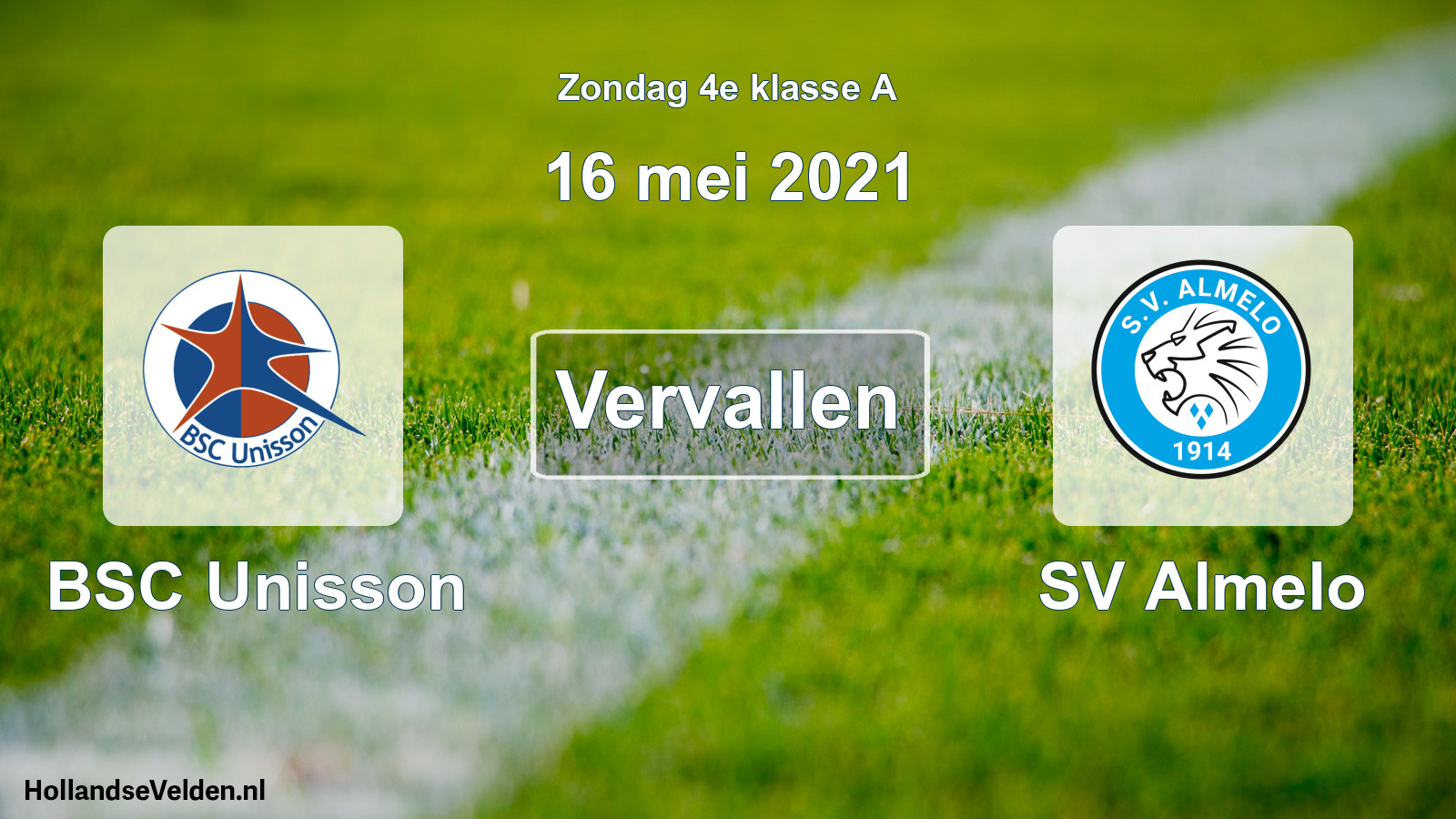 Scheduled Match: BSC Unisson - SV Almelo (16 May 2021)