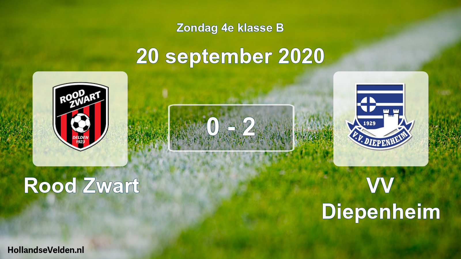 Total number of matches played: Rood Zwart - VV Diepenheim 0 - 2 (20 September 2020)