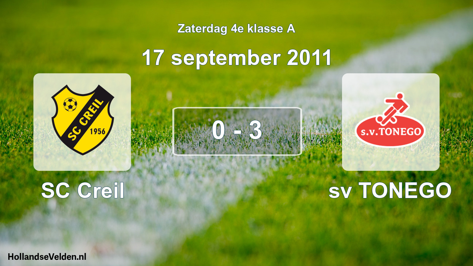 Total number of matches played: SC Creil - sv TONEGO 0 - 3 (17 September 2011)