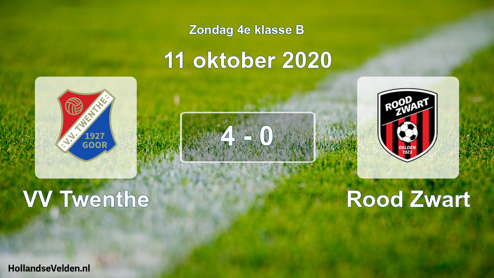 Total number of matches played: VV Twenthe - Rood Zwart 4 - 0 (11 October 2020)