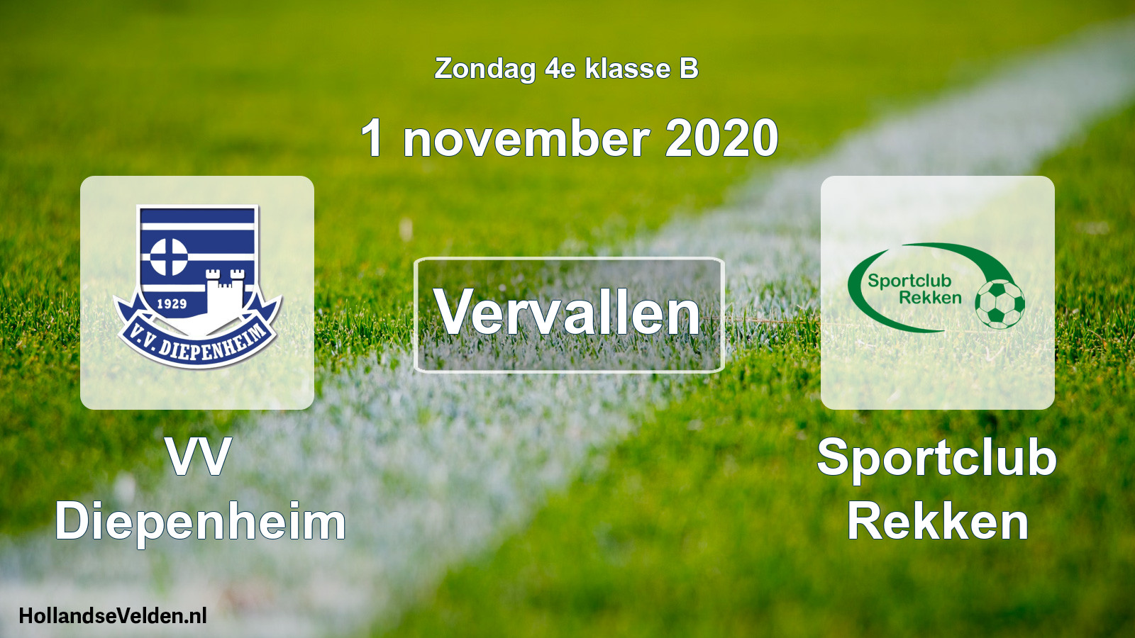 Scheduled Match: VV Diepenheim - Sportclub Rekken (1 November 2020)