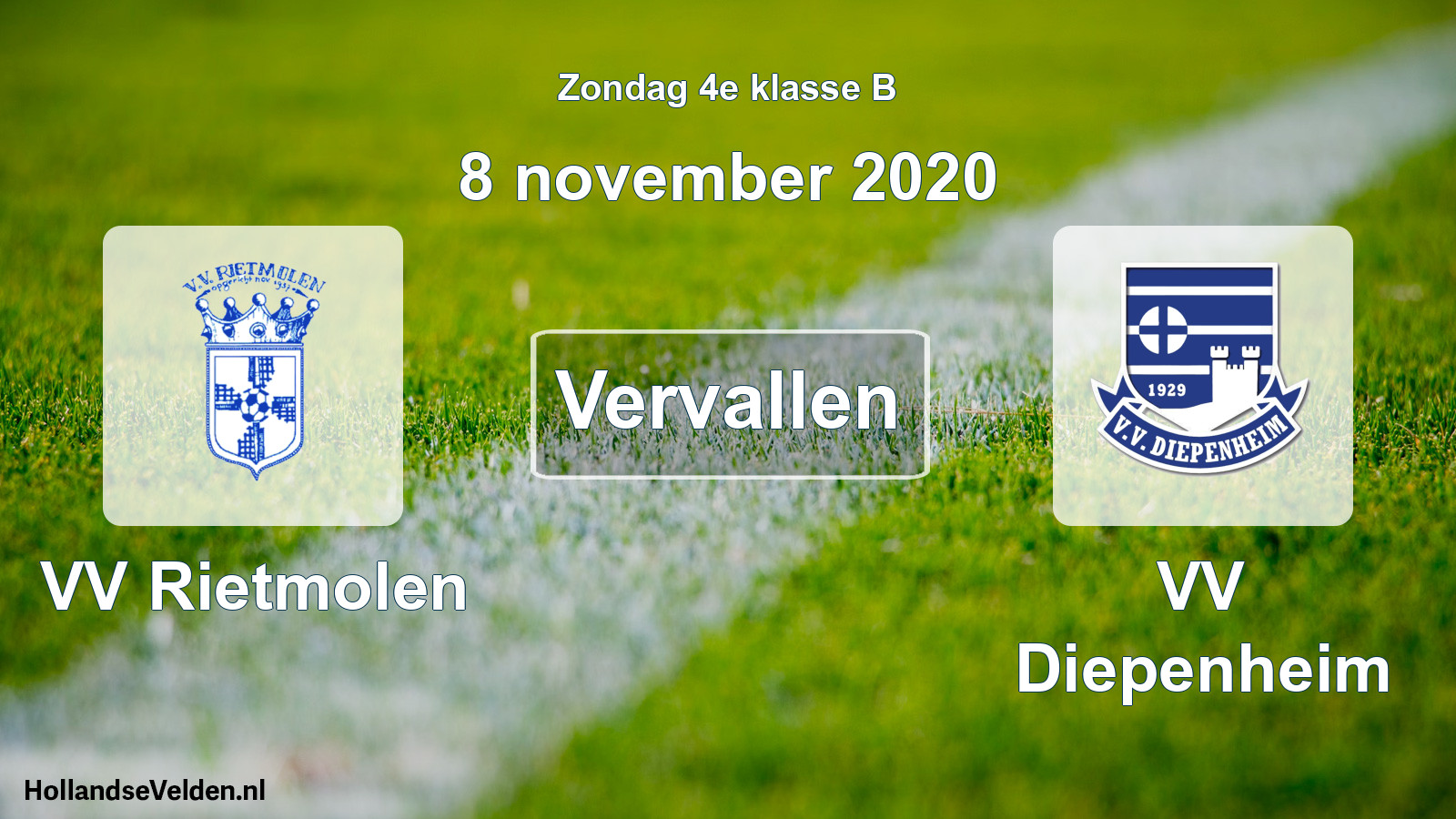 Scheduled Match: VV Rietmolen - VV Diepenheim (8 November 2020)
