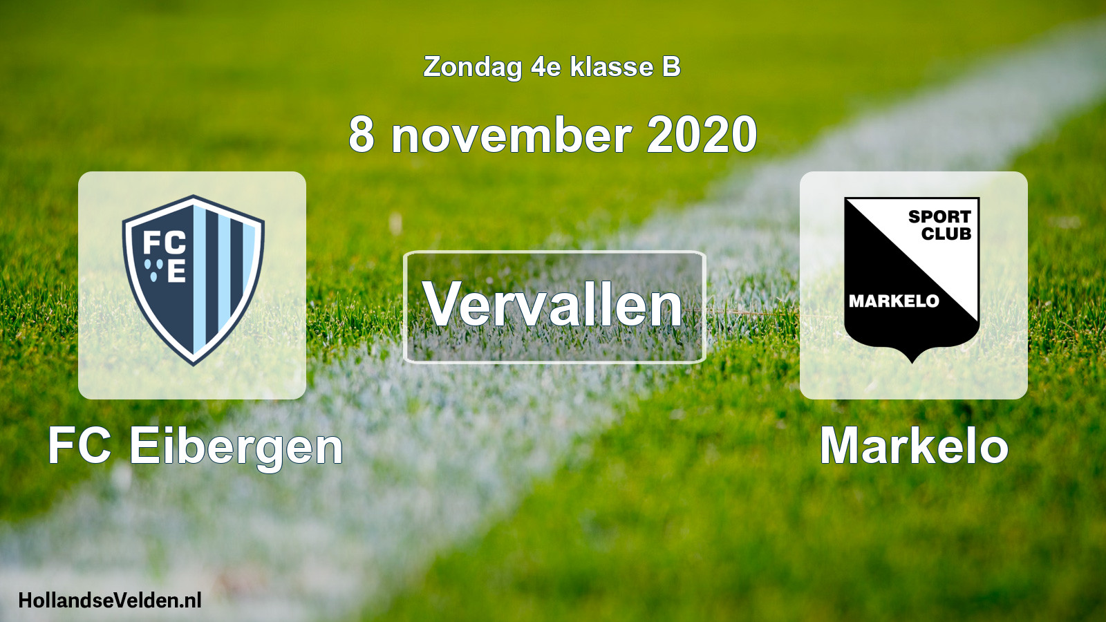 Scheduled Match: FC Eibergen - Markelo (8 November 2020)