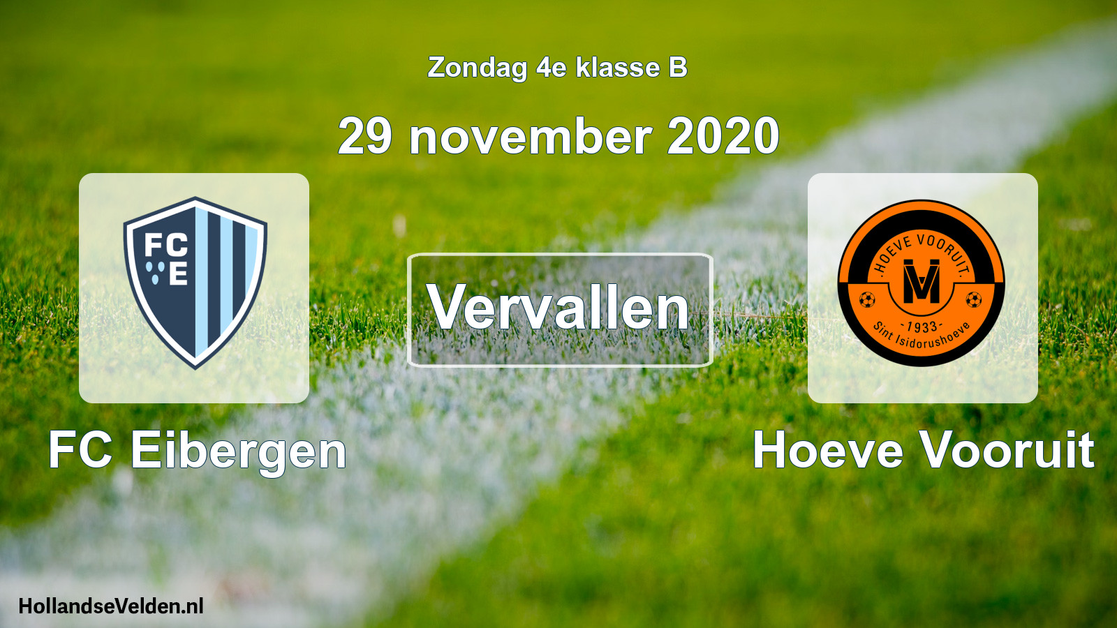 Scheduled Match: FC Eibergen - Hoeve Vooruit (29 November 2020)