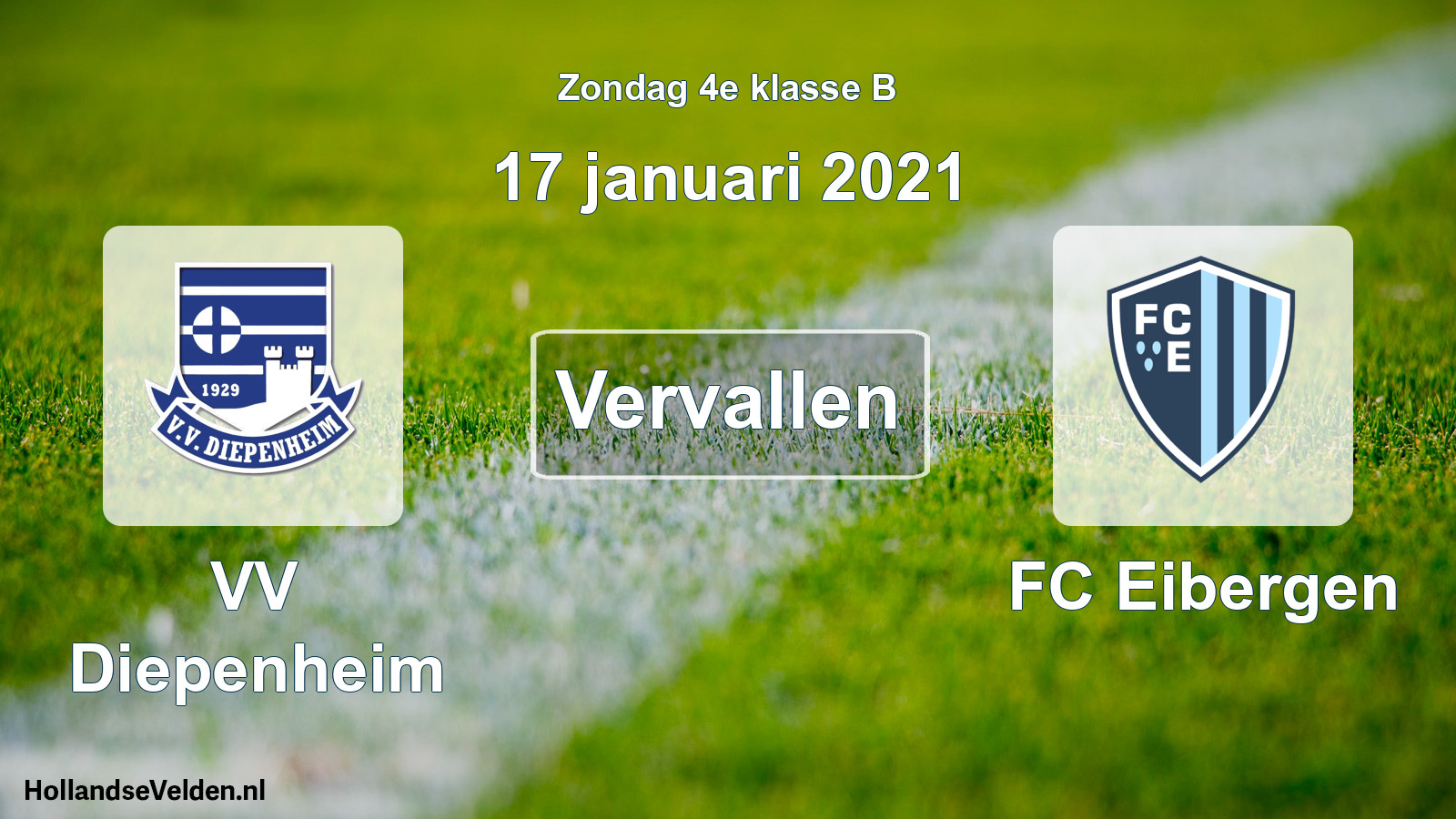 Scheduled Match: VV Diepenheim - FC Eibergen (17 January 2021)
