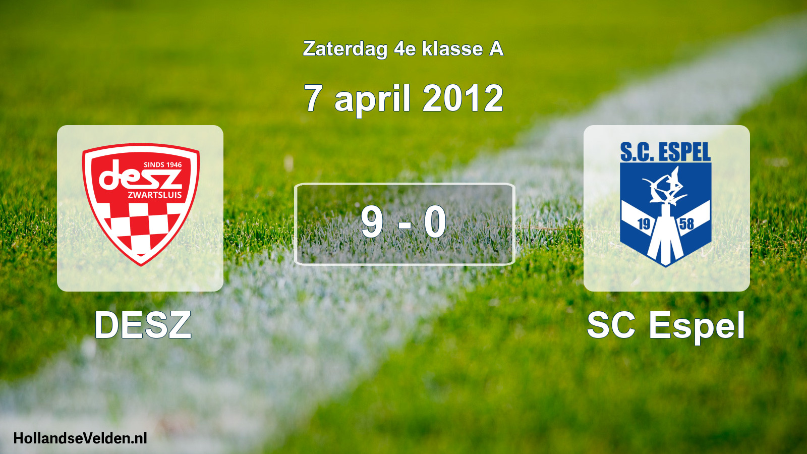 Total number of matches played: DESZ - SC Espel 9 - 0 (7 April 2012)