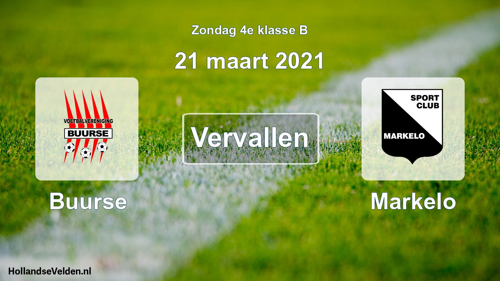 Scheduled Match: Buurse - Markelo (21 March 2021)