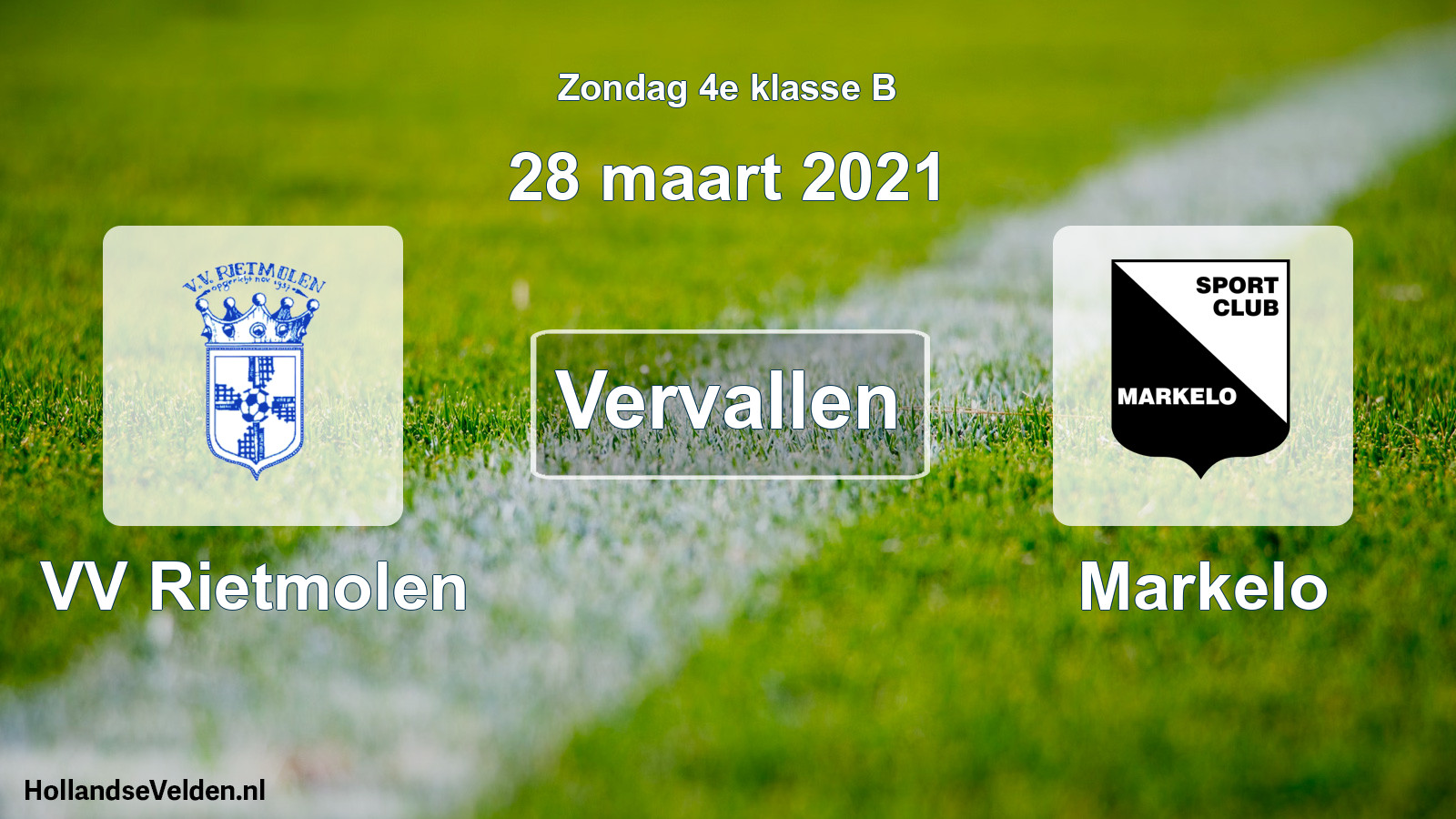 Scheduled Match: VV Rietmolen - Markelo (28 March 2021)