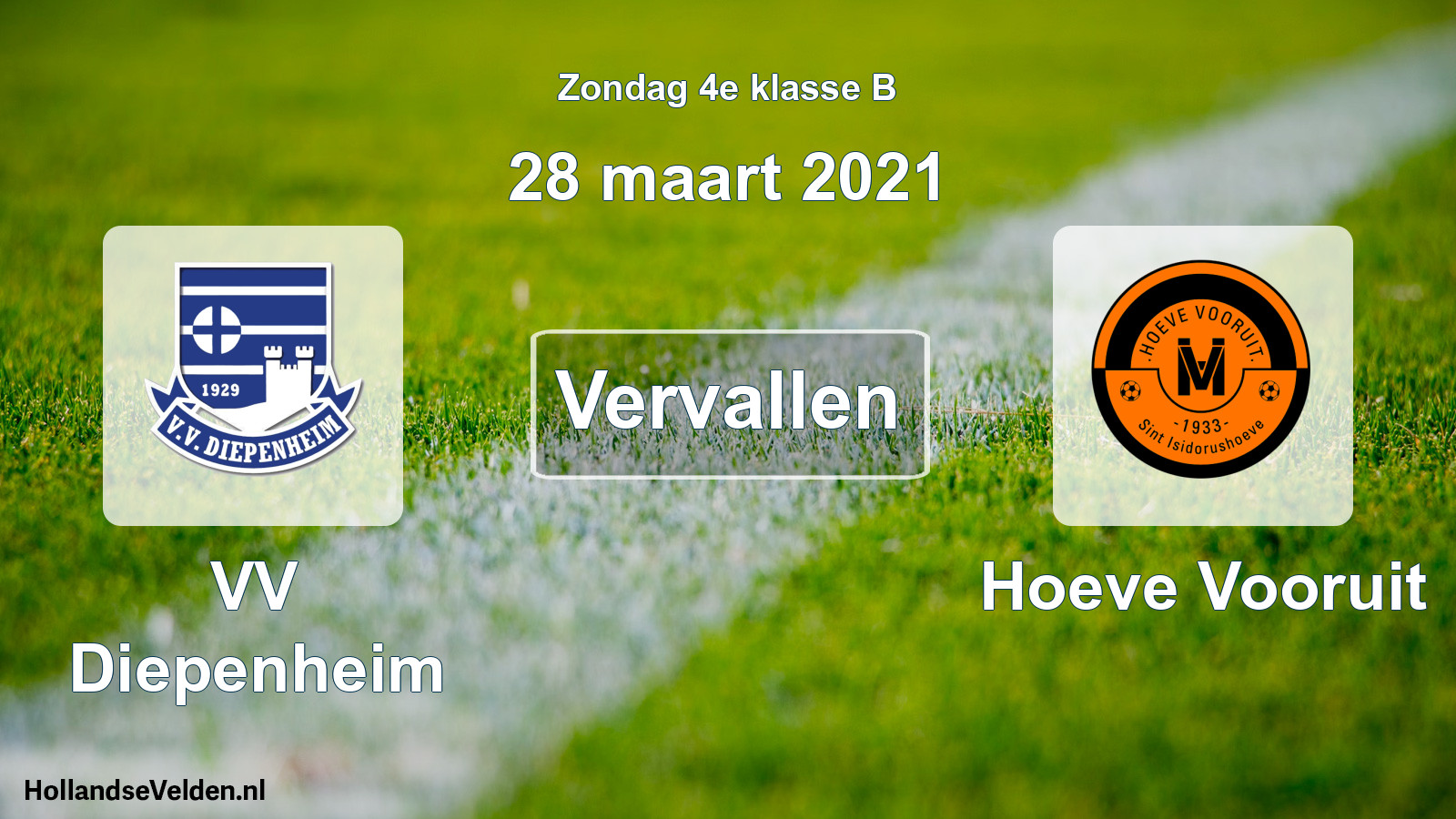 Scheduled Match: VV Diepenheim - Hoeve Vooruit (28 March 2021)