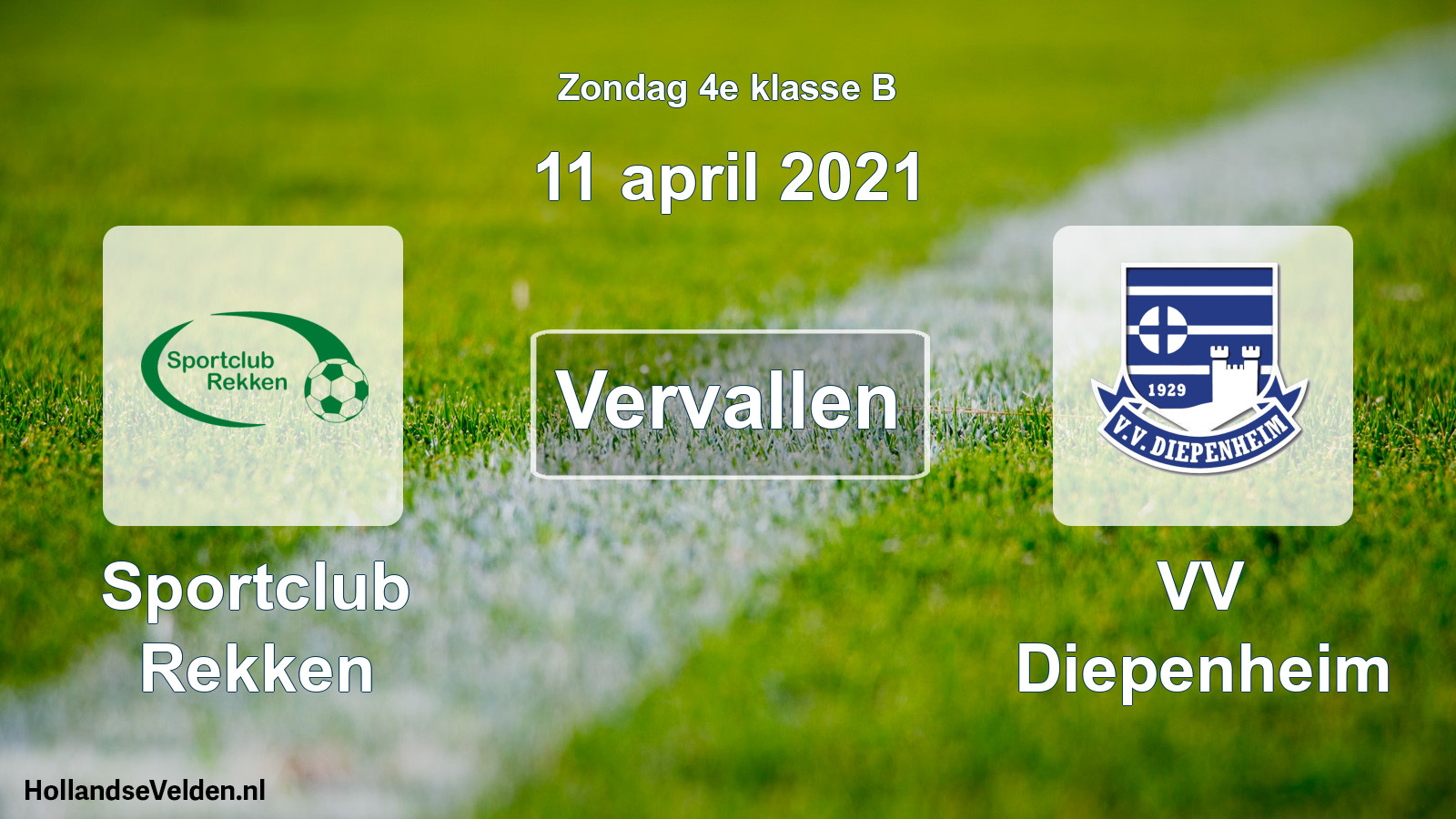 Scheduled Match: Sportclub Rekken - VV Diepenheim (11 April 2021)