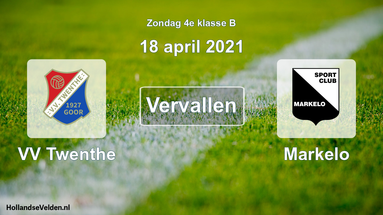 Scheduled Match: VV Twenthe - Markelo (18 April 2021)