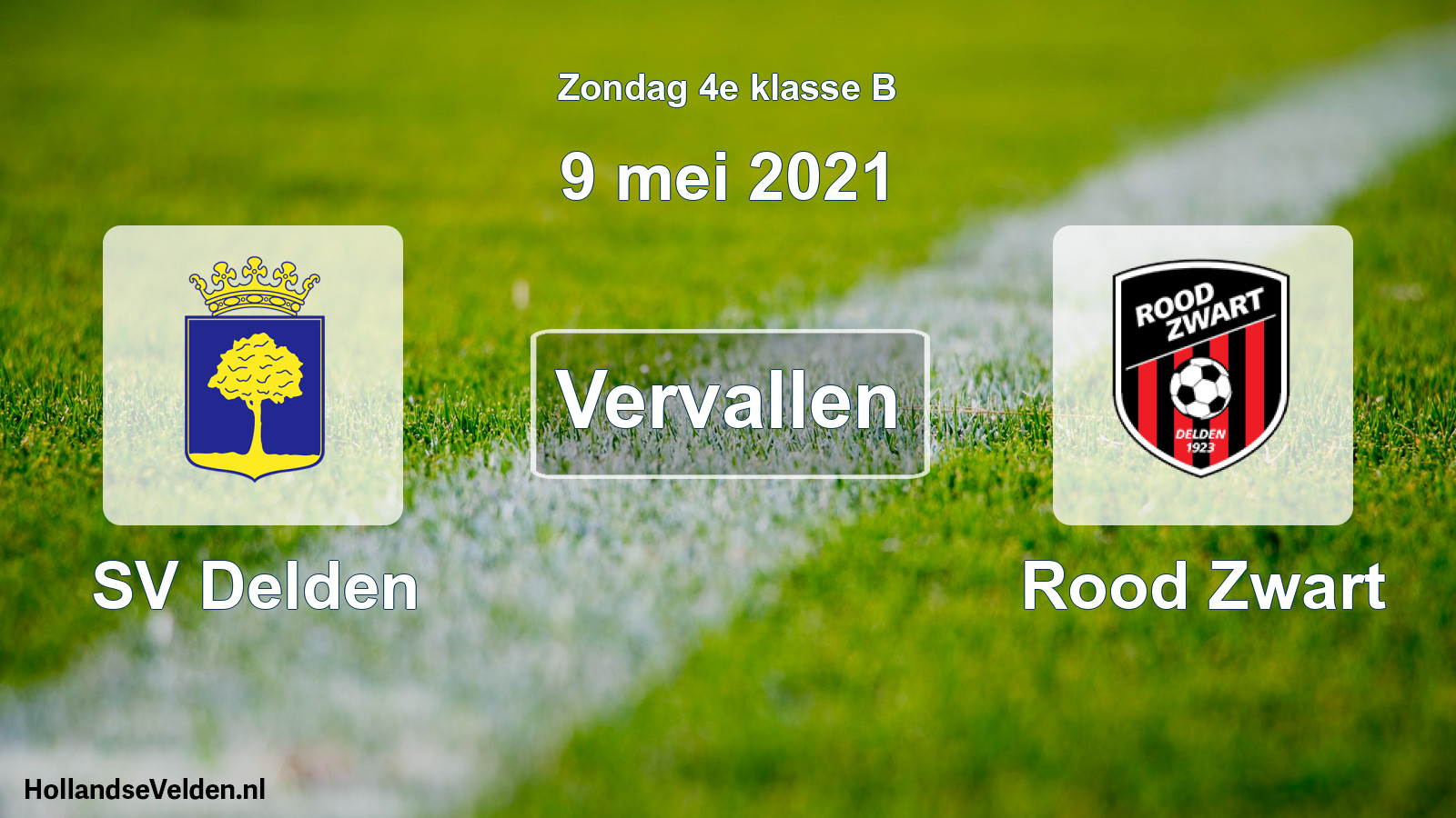 Scheduled Match: SV Delden - Rood Zwart (9 May 2021)