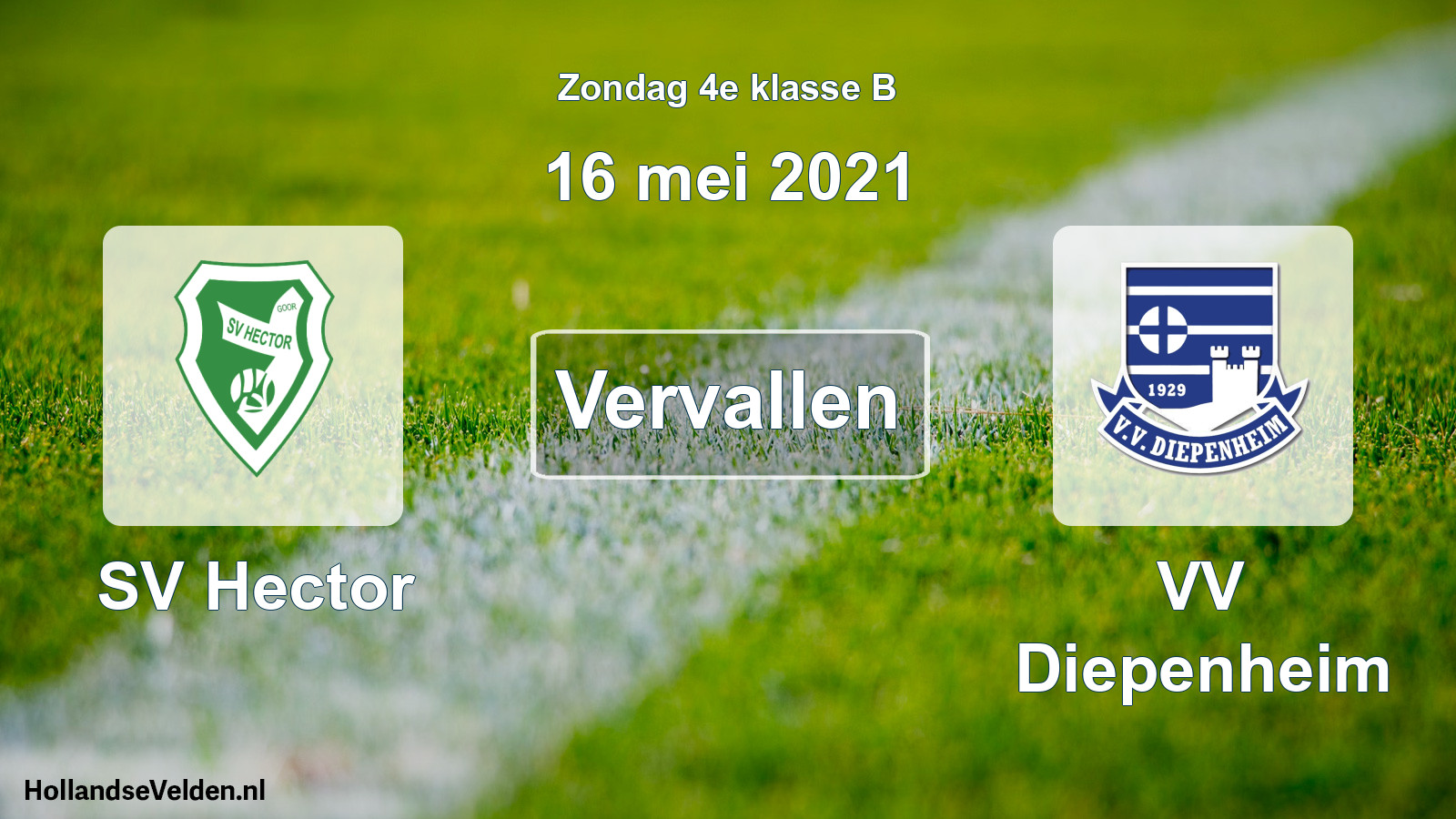 Scheduled Match: SV Hector - VV Diepenheim (16 May 2021)