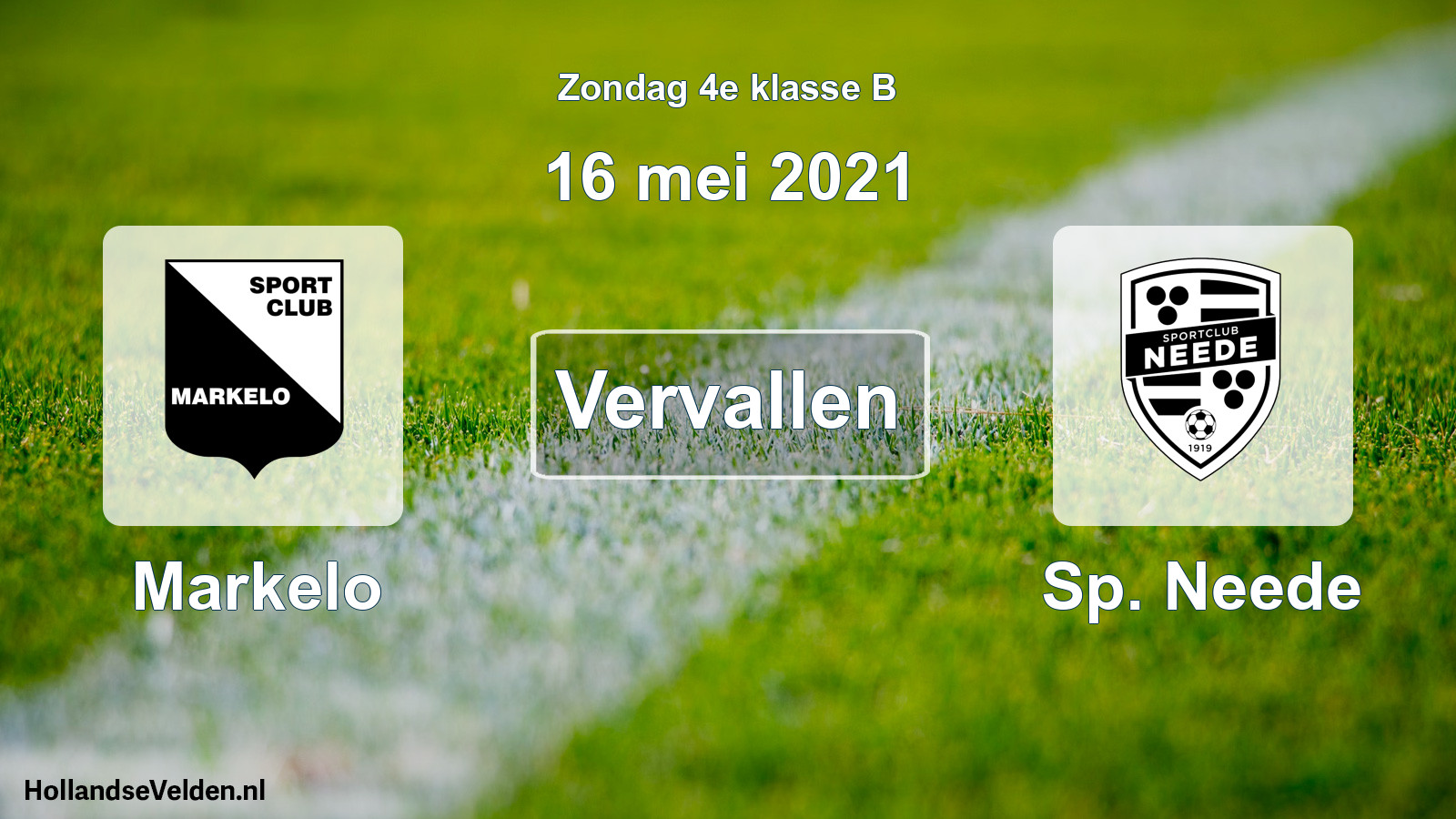 Scheduled Match: Markelo - Sp. Neede (16 May 2021)