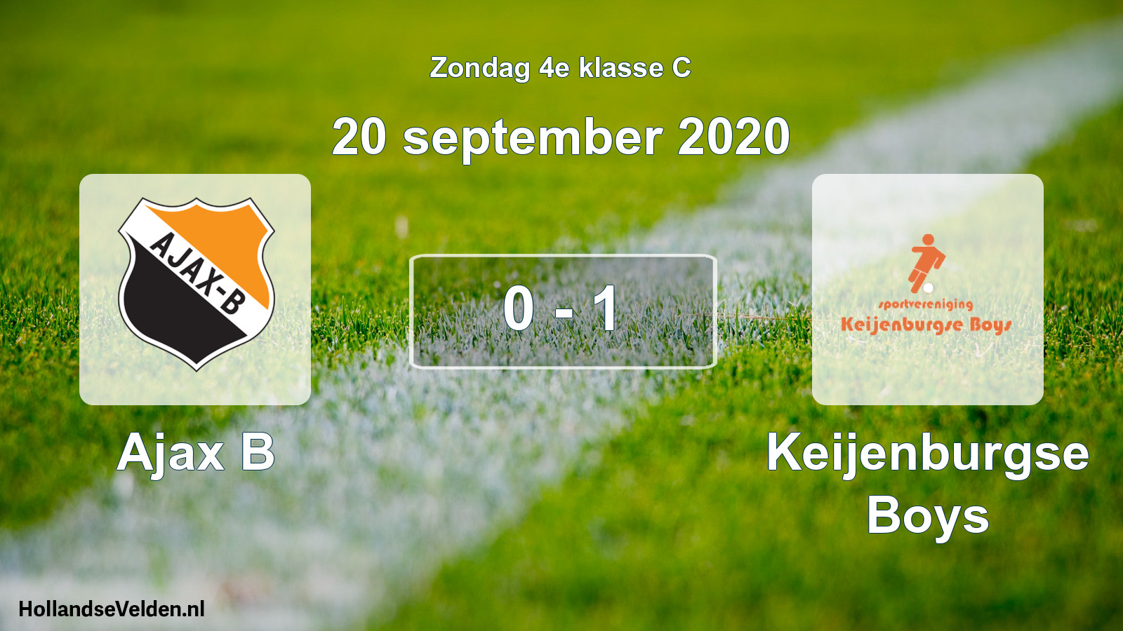 Total number of matches played: Ajax B - Keijenburgse Boys 0 - 1 (20 September 2020)