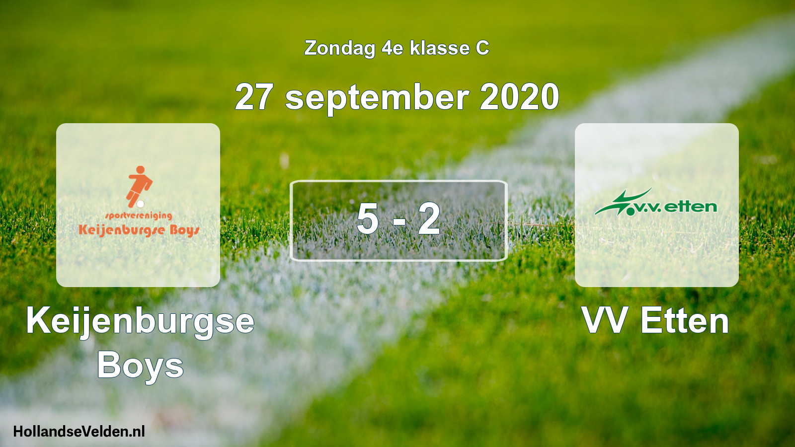 Total number of matches played: Keijenburgse Boys - VV Etten 5 - 2 (27 September 2020)