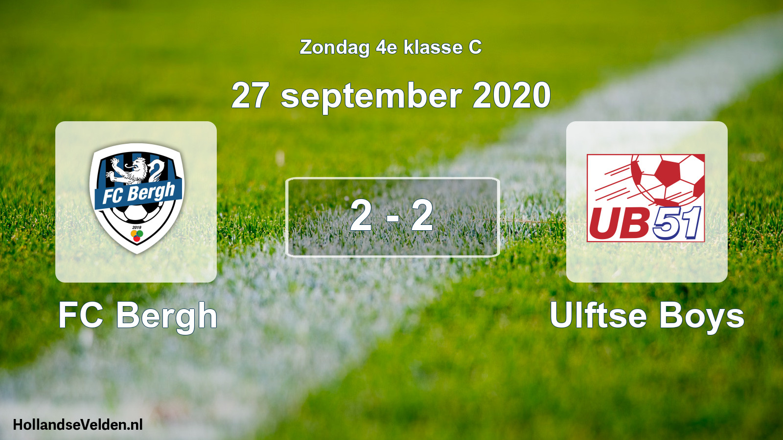 Total number of matches played: FC Bergh - Ulftse Boys 2 - 2 (27 September 2020)