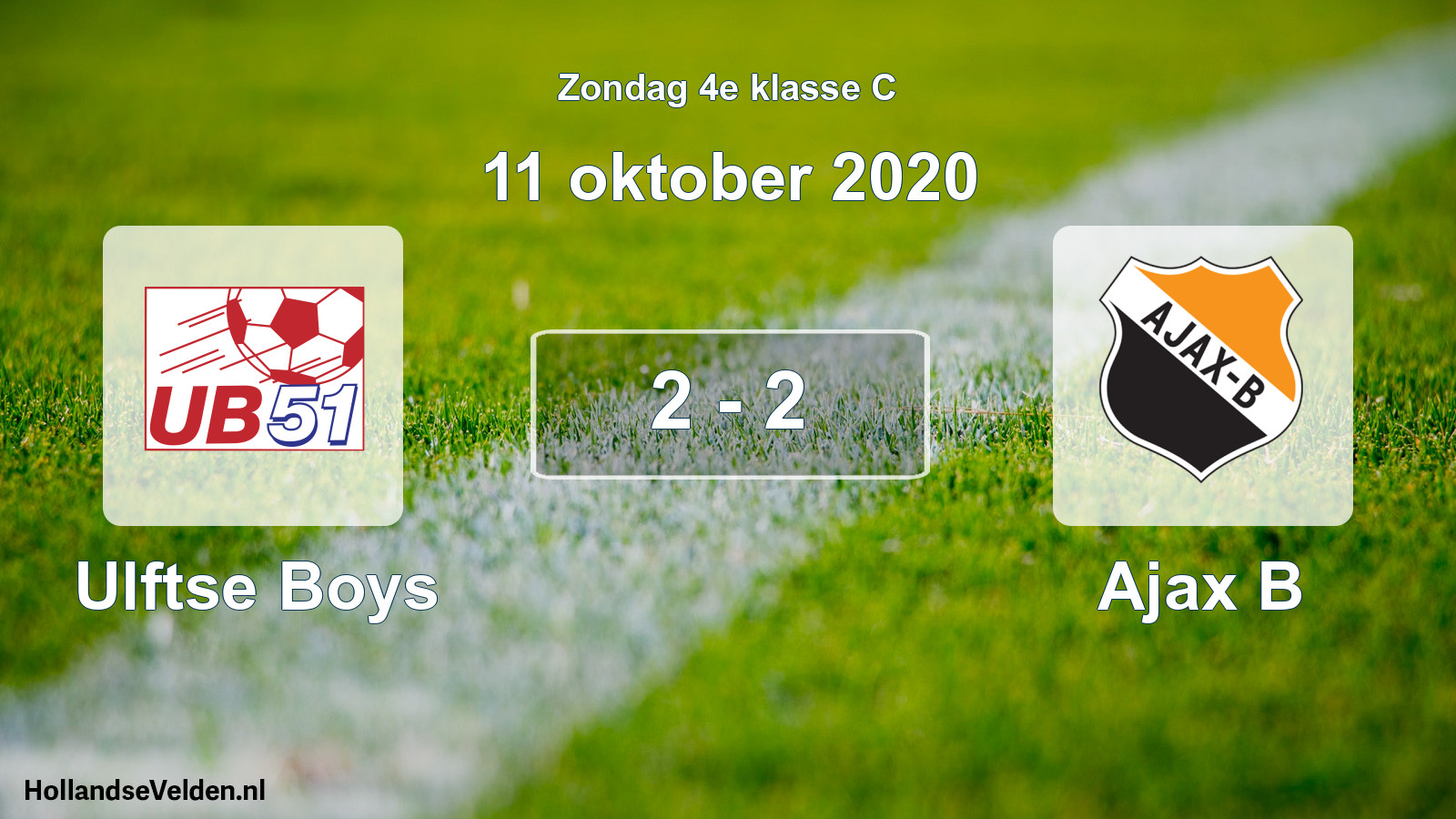Total number of matches played: Ulftse Boys - Ajax B 2 - 2 (11 October 2020)