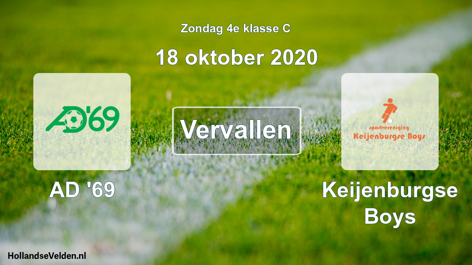 Scheduled Match: AD '69 - Keijenburgse Boys (18 October 2020)