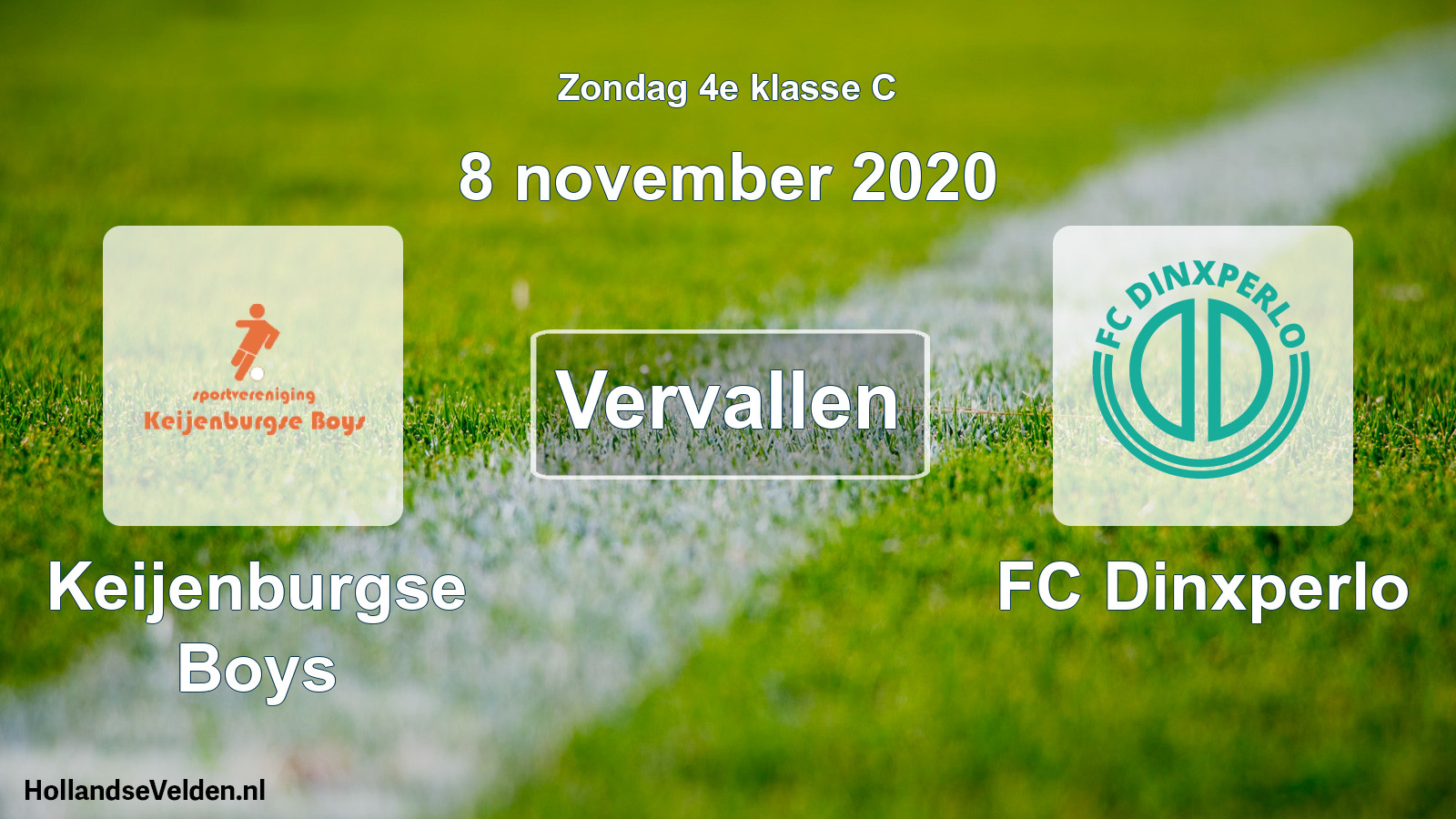 Scheduled Match: Keijenburgse Boys - FC Dinxperlo (8 November 2020)