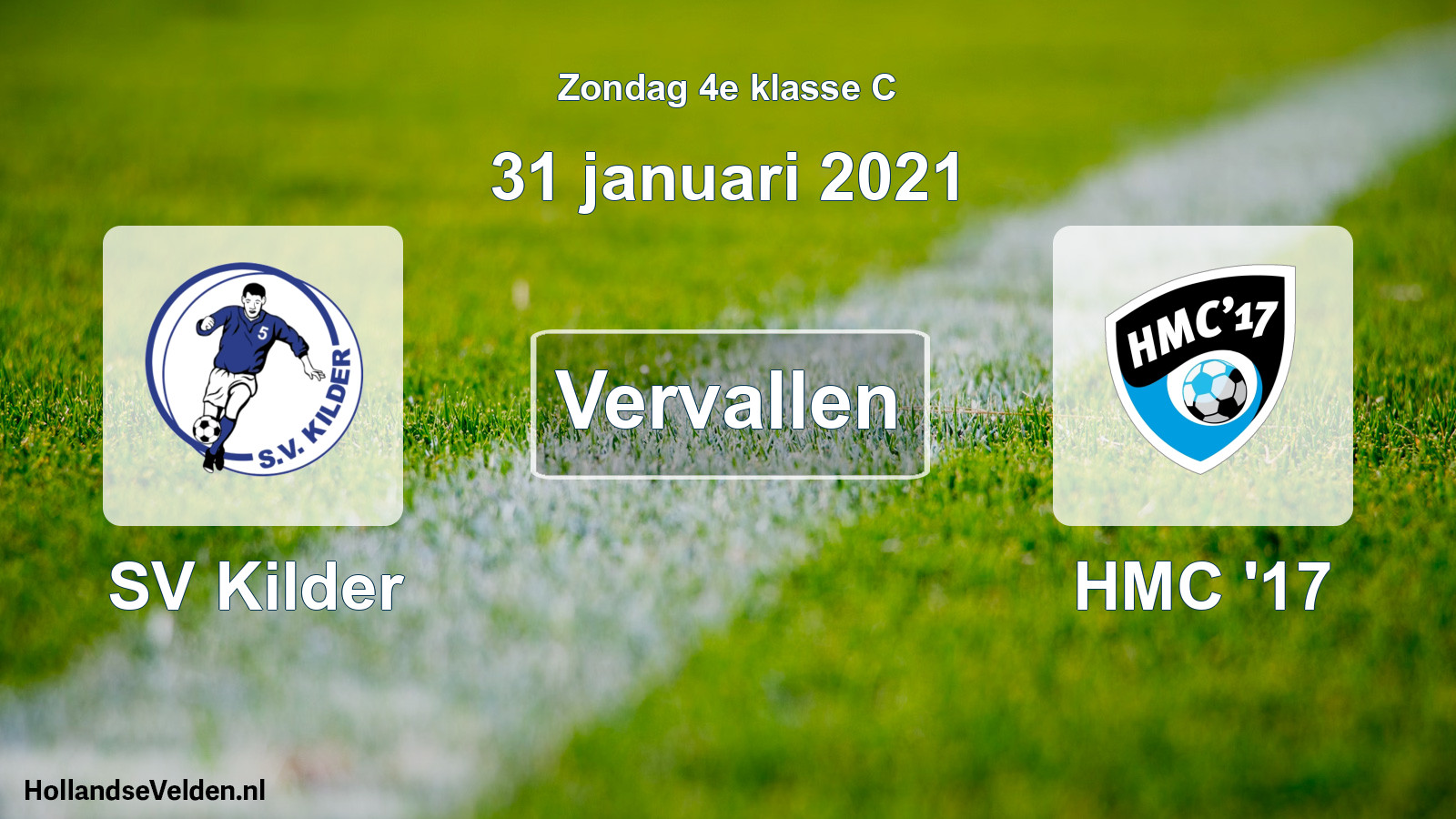 Scheduled Match: SV Kilder - HMC '17 (31 January 2021)