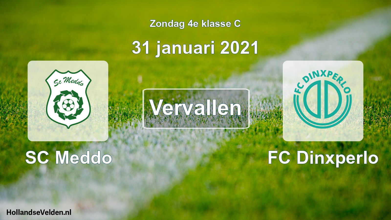 Scheduled Match: SC Meddo - FC Dinxperlo (31 January 2021)