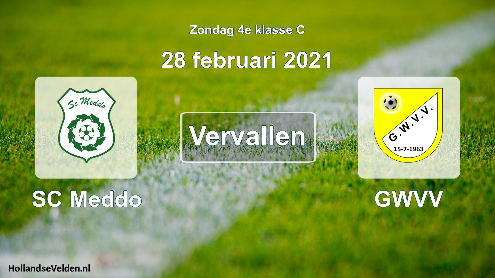 Scheduled Match: SC Meddo - GWVV (28 February 2021)