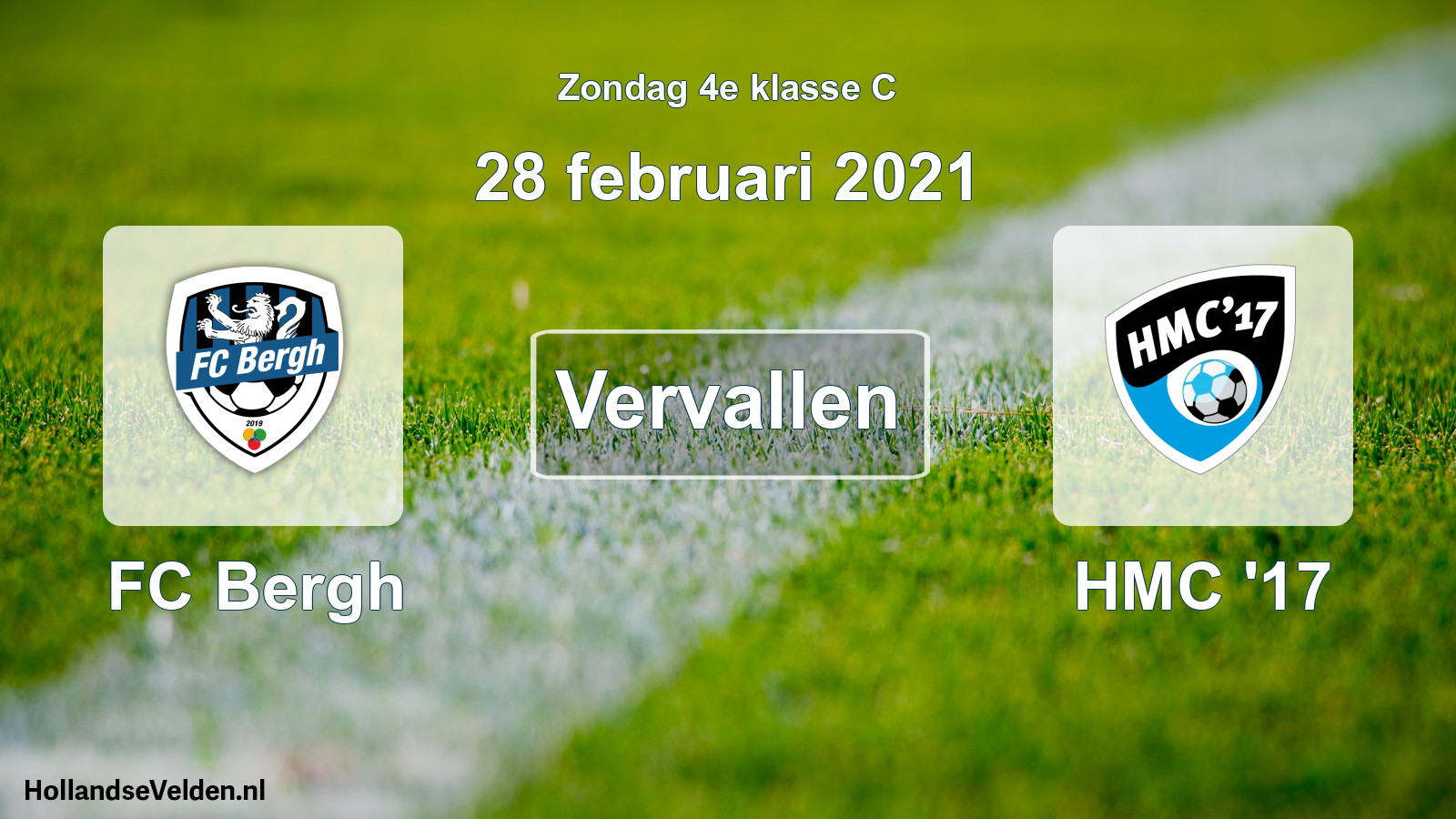 Scheduled Match: FC Bergh - HMC '17 (28 February 2021)