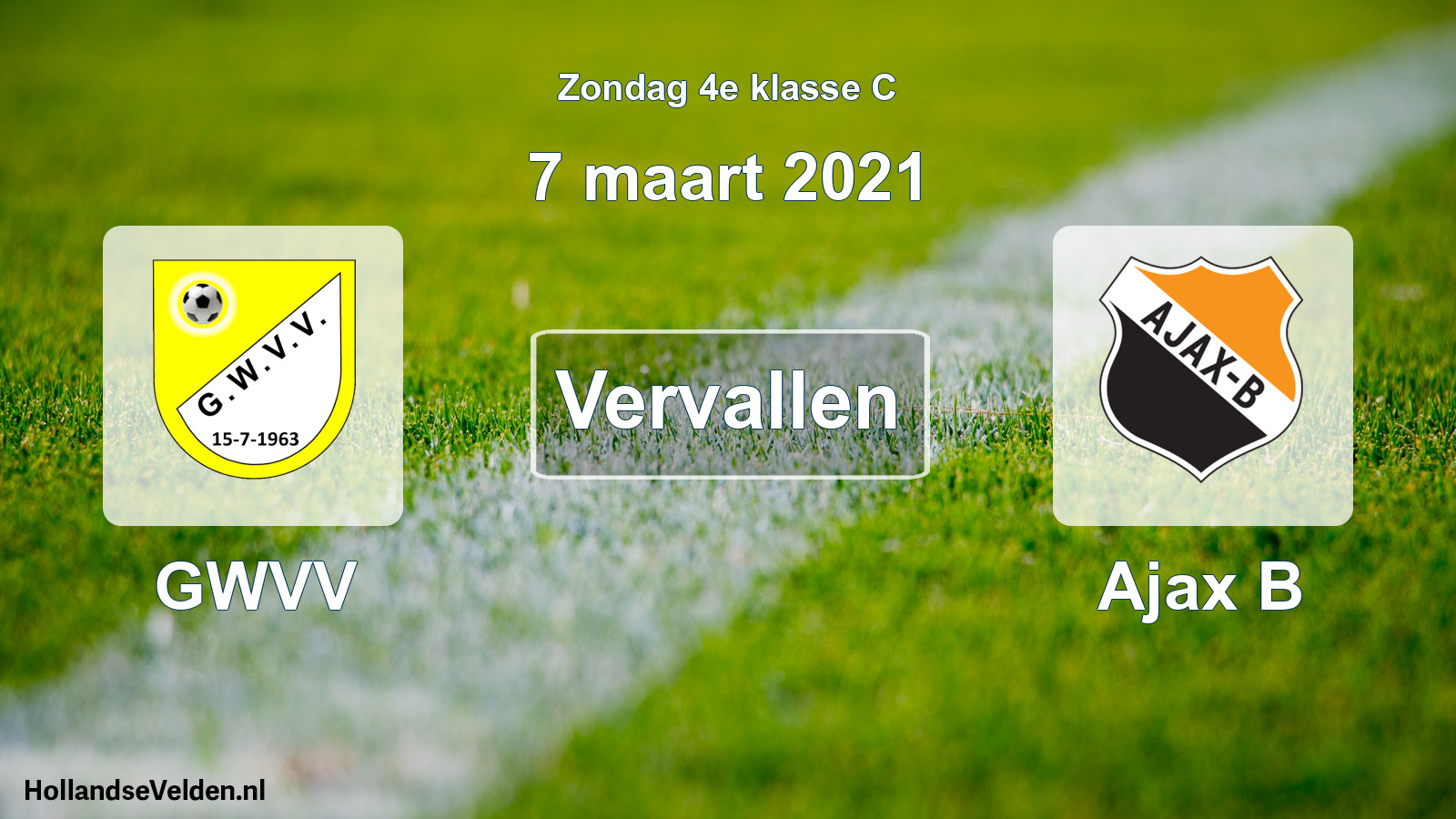Scheduled Match: GWVV - Ajax B (7 March 2021)