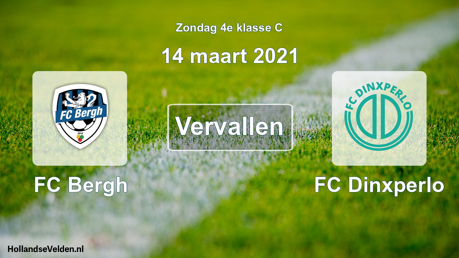Scheduled Match: FC Bergh - FC Dinxperlo (14 March 2021)