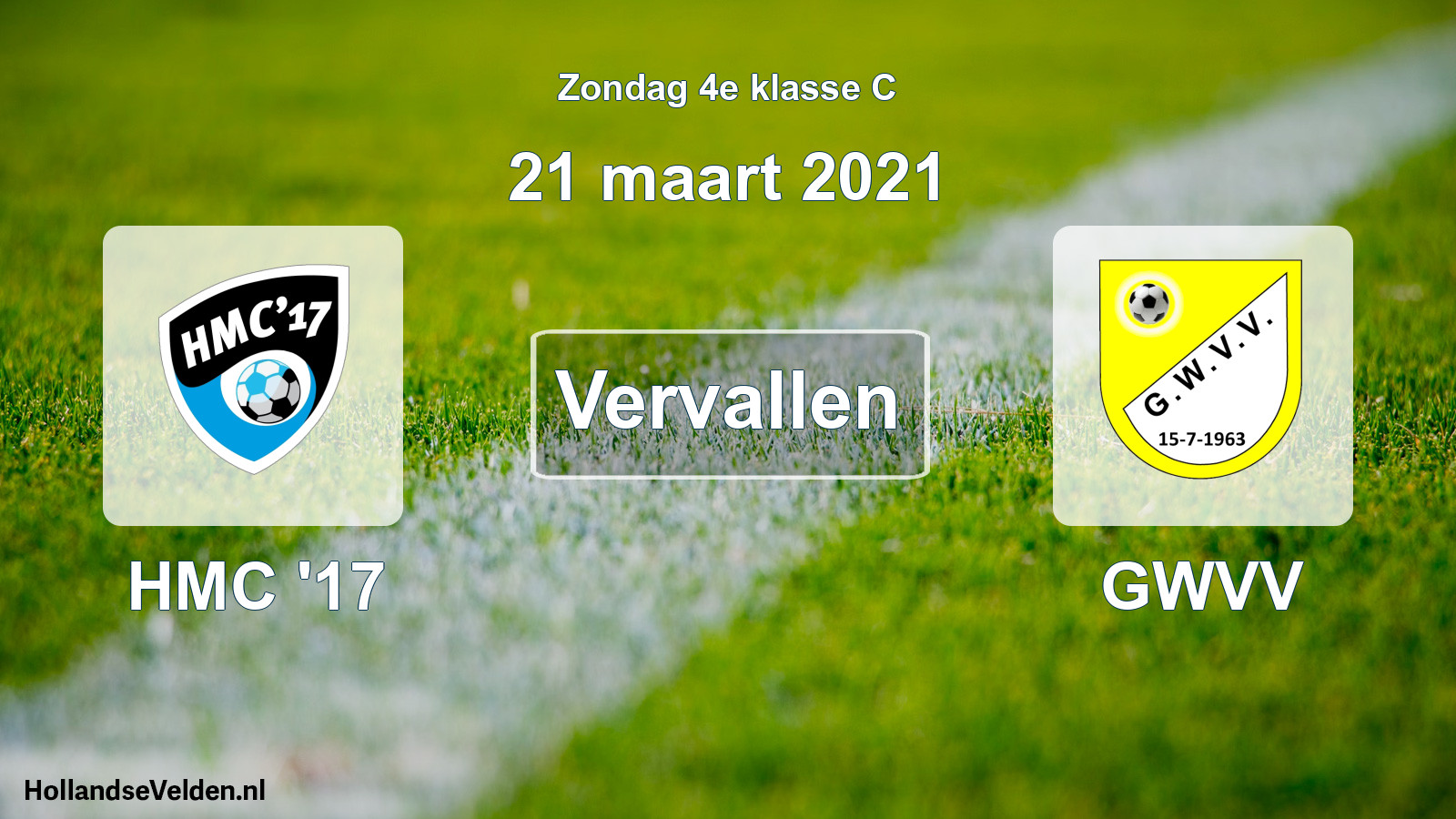 Scheduled Match: HMC '17 - GWVV (21 March 2021)