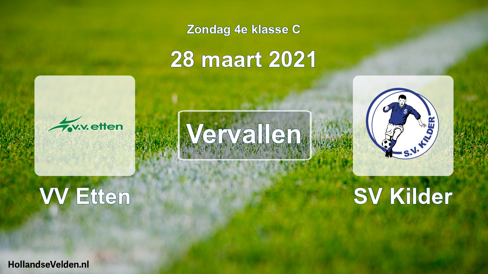Scheduled Match: VV Etten - SV Kilder (28 March 2021)