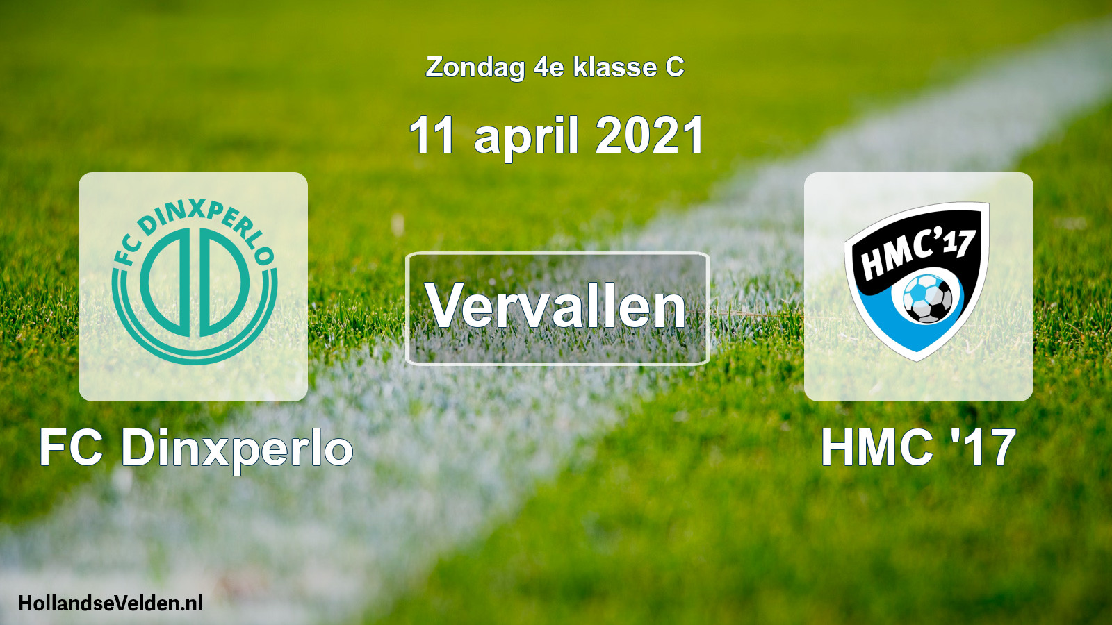 Scheduled Match: FC Dinxperlo - HMC '17 (11 April 2021)