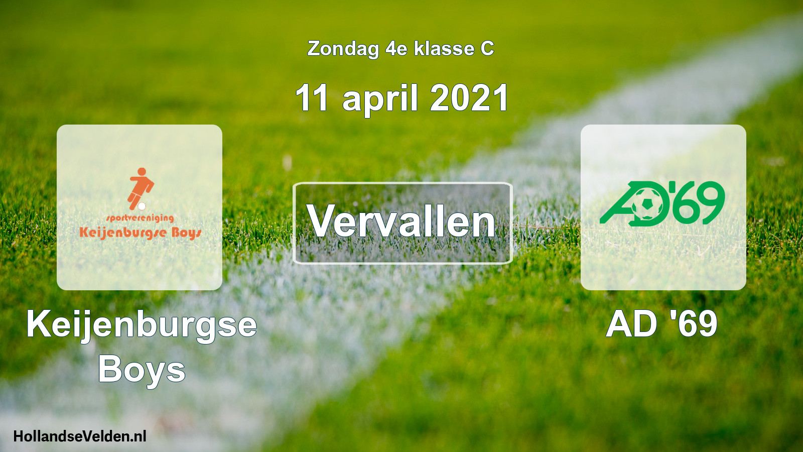 Scheduled Match: Keijenburgse Boys - AD '69 (11 April 2021)