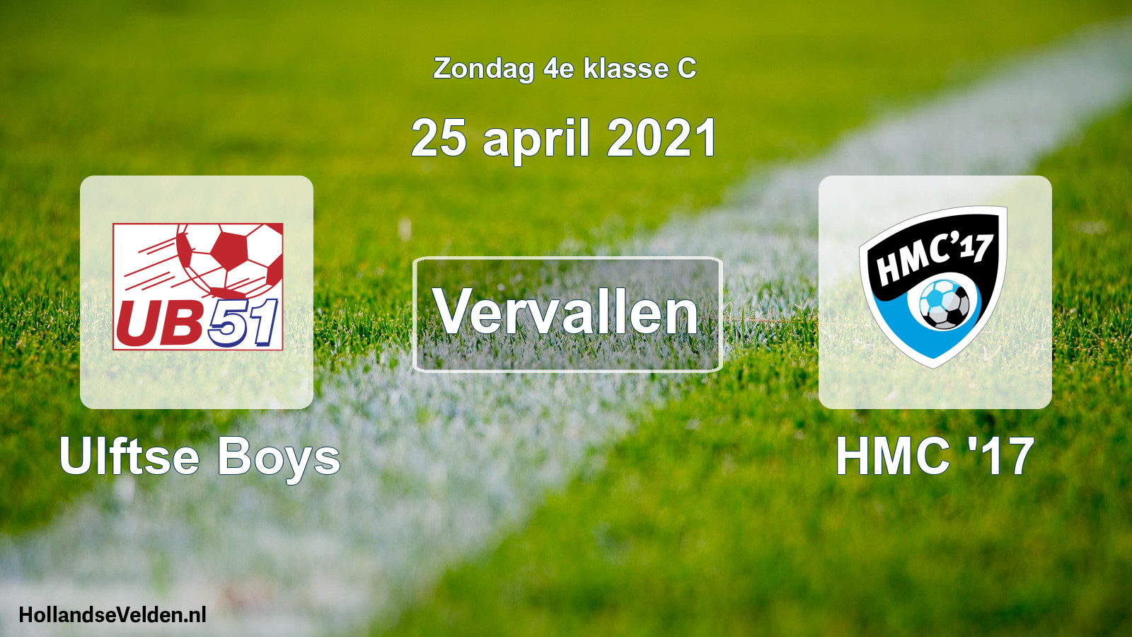 Scheduled Match: Ulftse Boys - HMC '17 (25 April 2021)