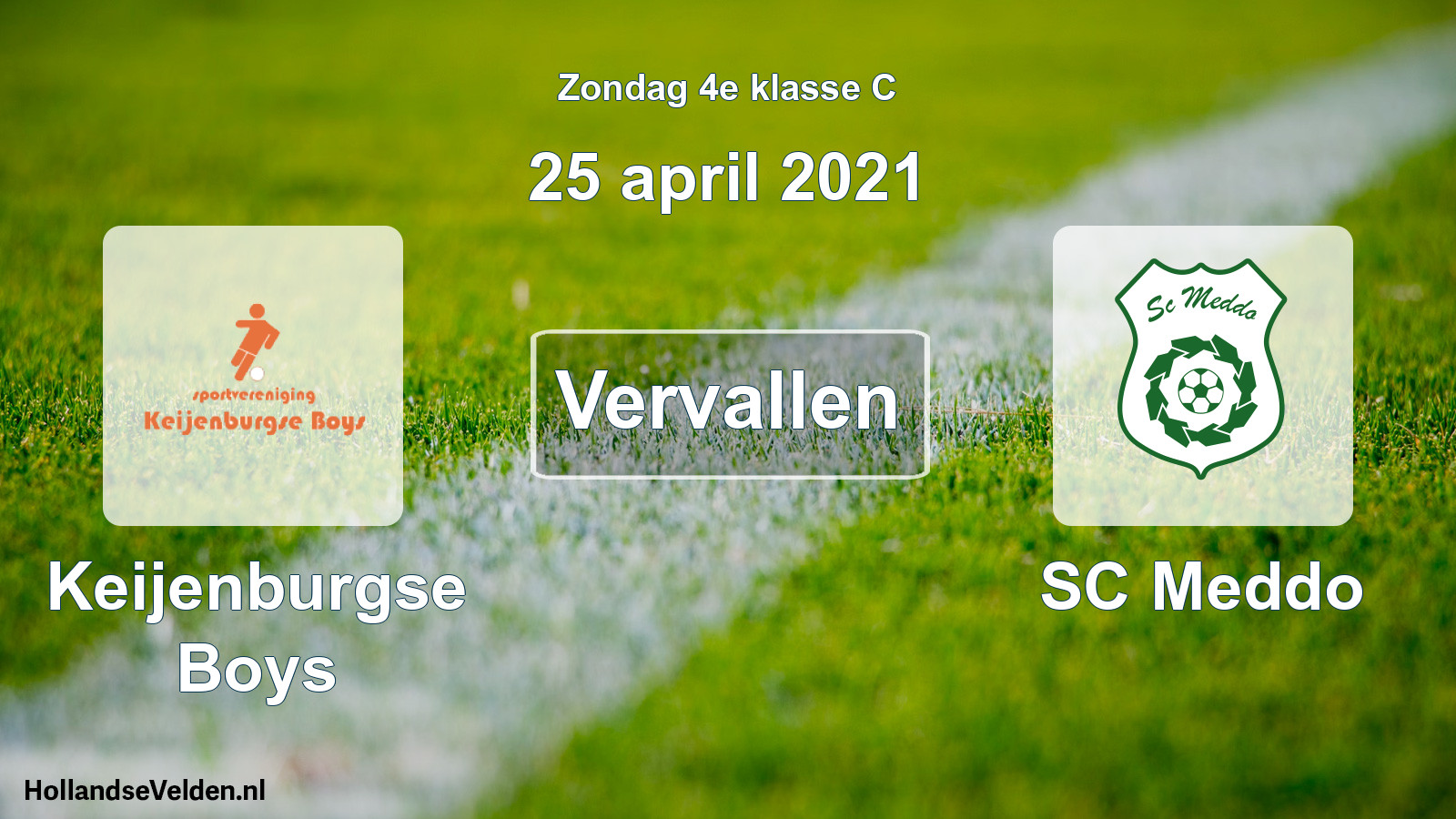 Scheduled Match: Keijenburgse Boys - SC Meddo (25 April 2021)