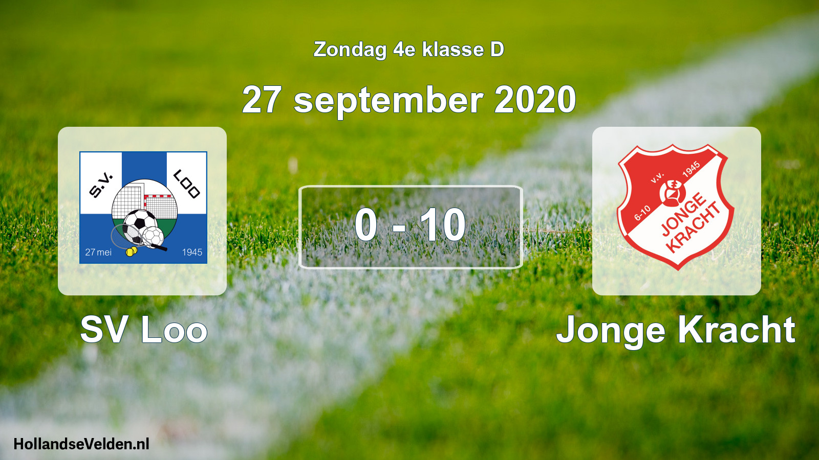 Total number of matches played: SV Loo - Jonge Kracht 0 - 10 (27 September 2020)