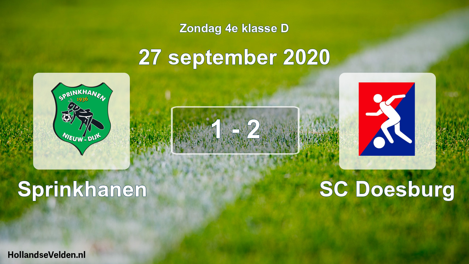 Total number of matches played: Sprinkhanen - SC Doesburg 1 - 2 (27 September 2020)