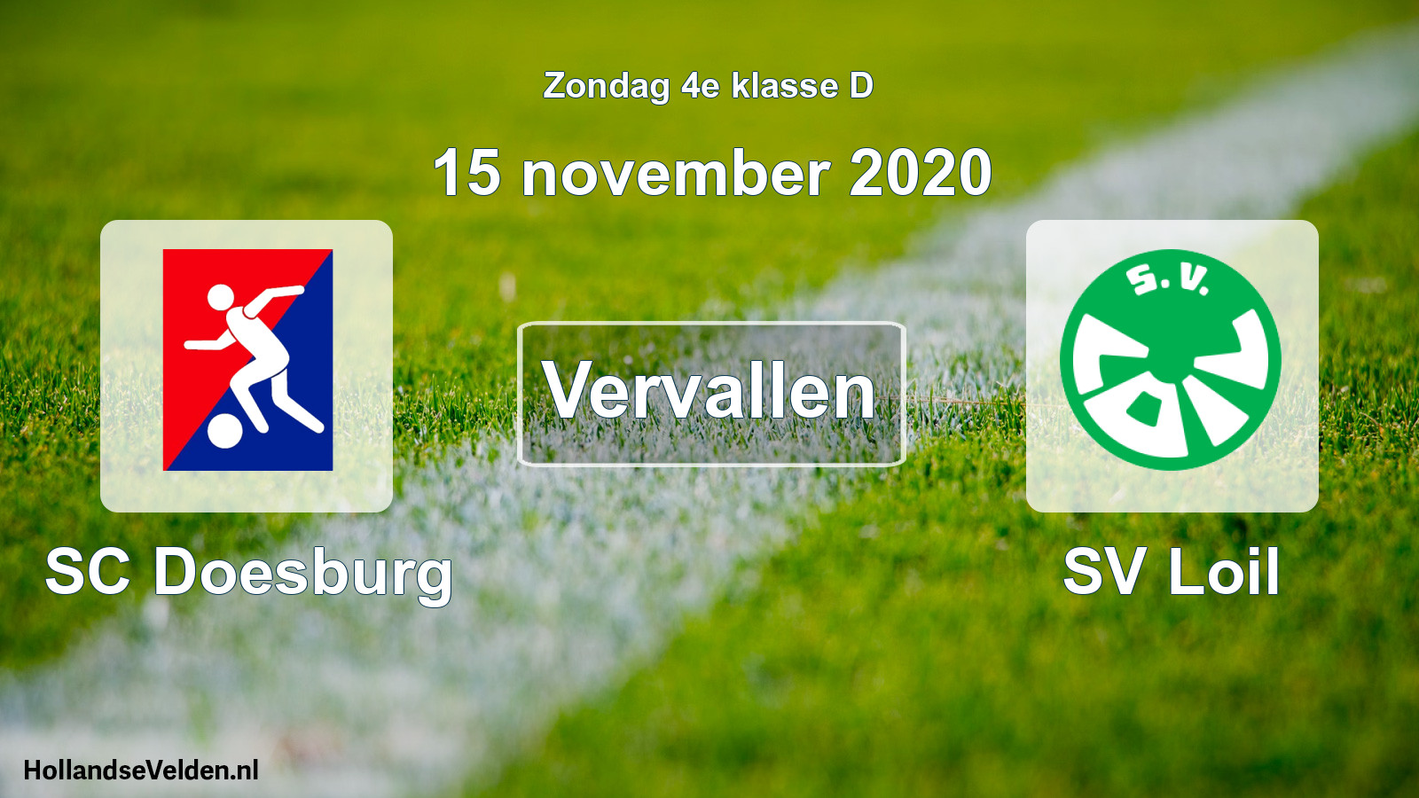 Scheduled Match: SC Doesburg - SV Loil (15 November 2020)
